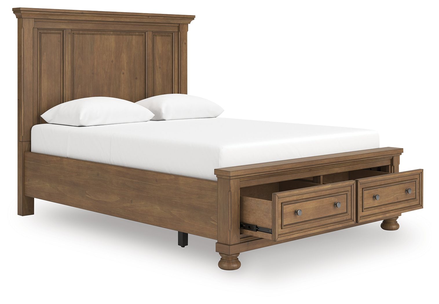 Feddinger - Queen Panel Storage Bed - Medium Brown