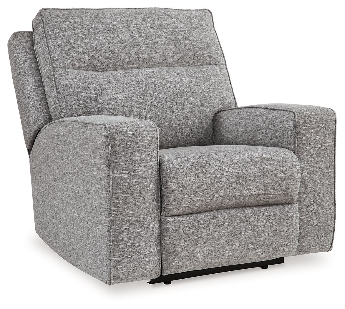 Ashley Furniture Biscoe - 3 Pc. - Power Reclining Sofa, Power Reclining Loveseat, Power Recliner - Pewter - Image 12
