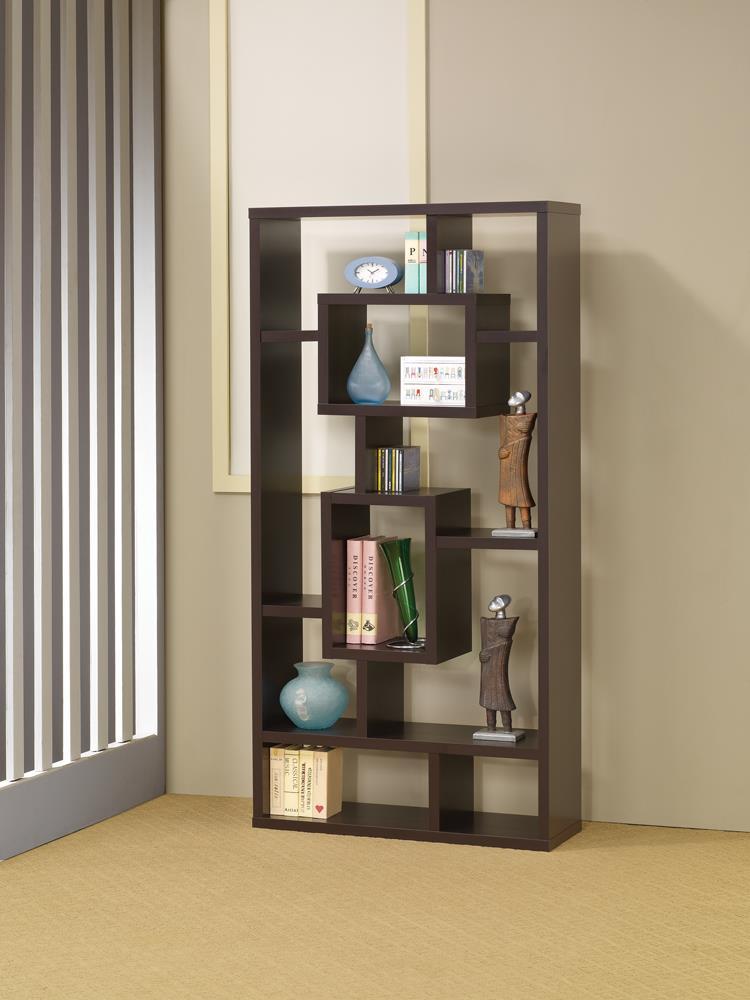 10-shelf Bookcase Cappuccino