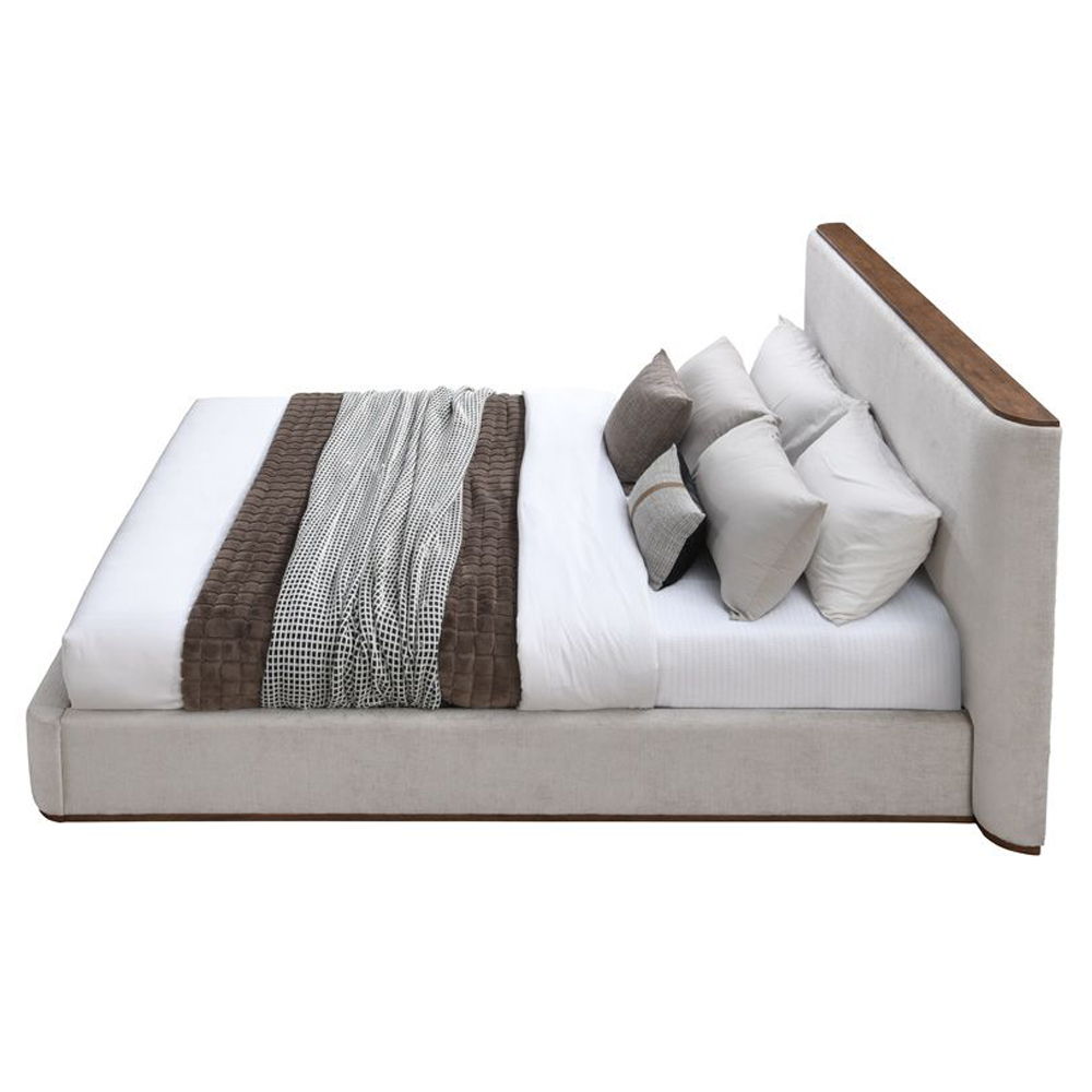 Orane - Queen Bed - Gray Fabric, light gray, view 5