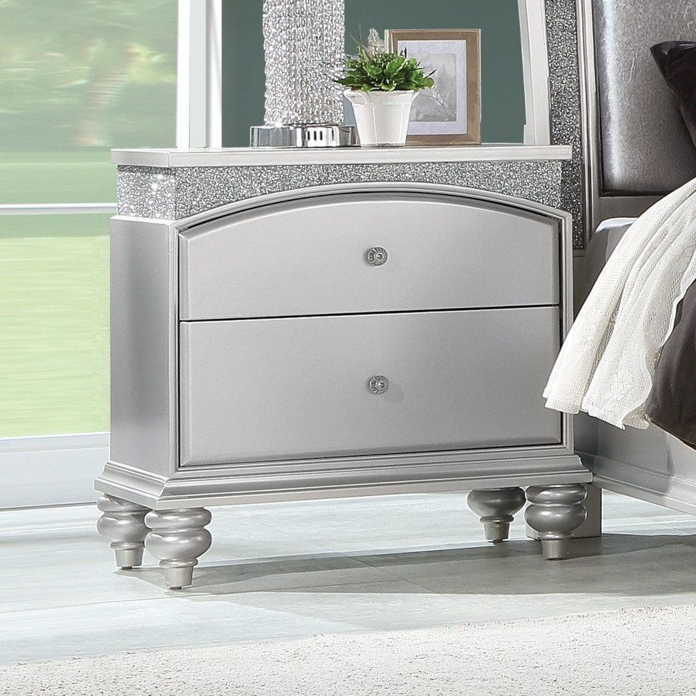 Maverick - Nightstand - Platinum, silver