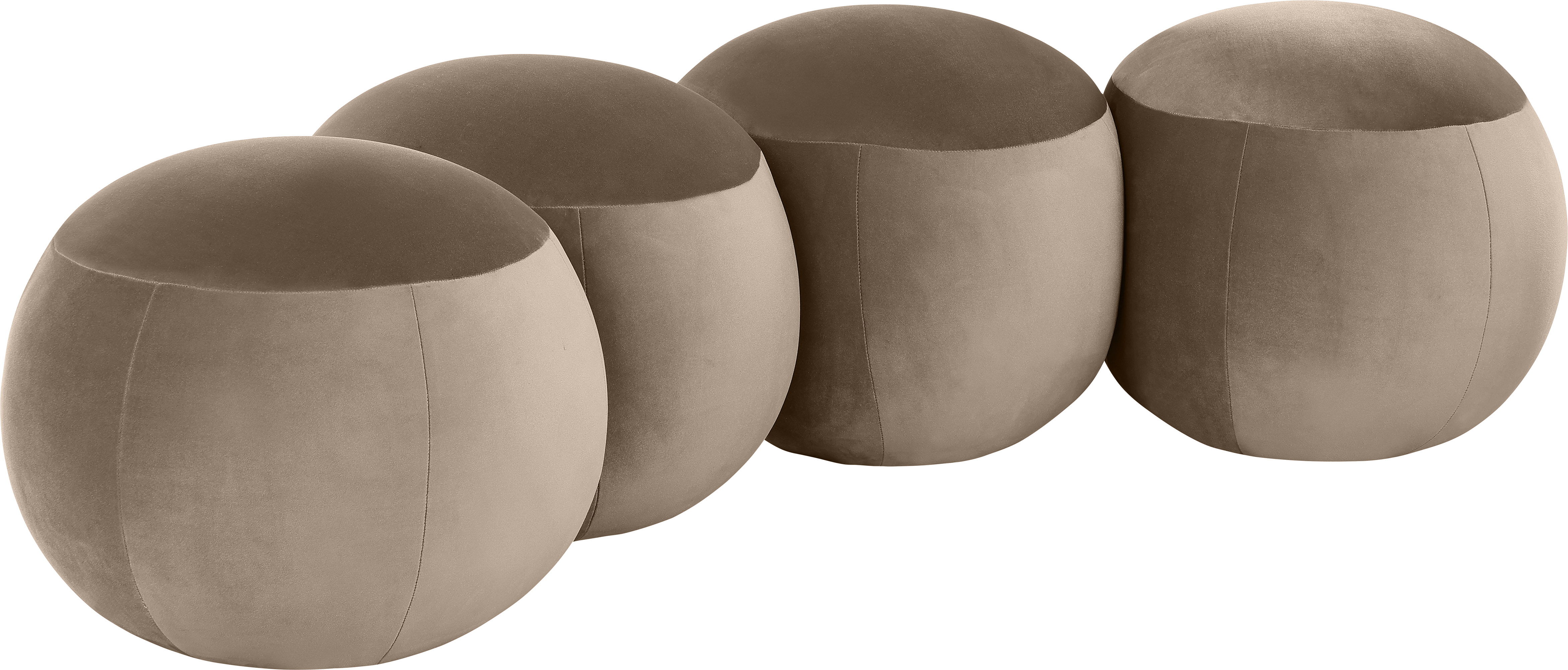 Apollo - 65" Velvet Bench - Taupe