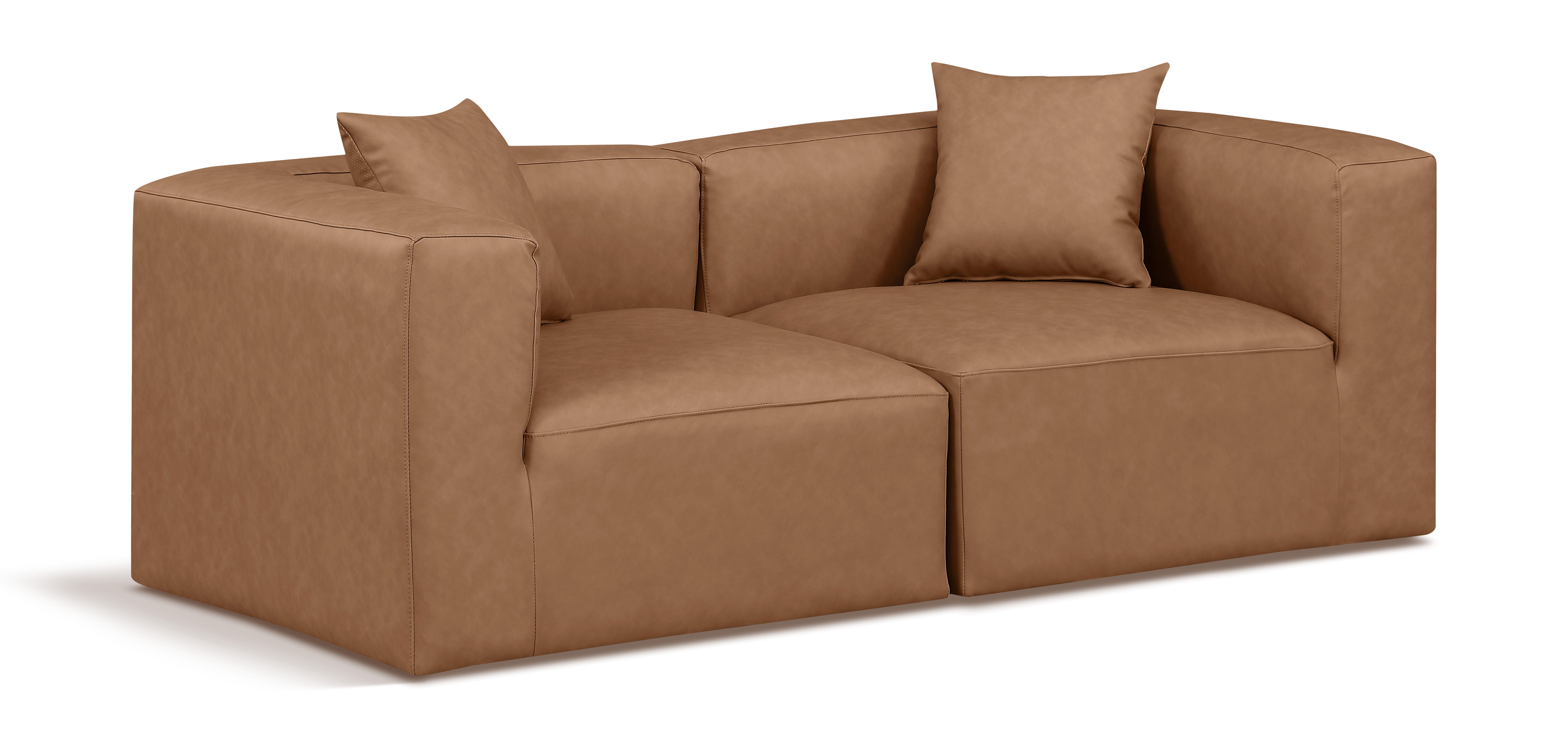 Cube - Modular 2 Seat Sofa - Brown