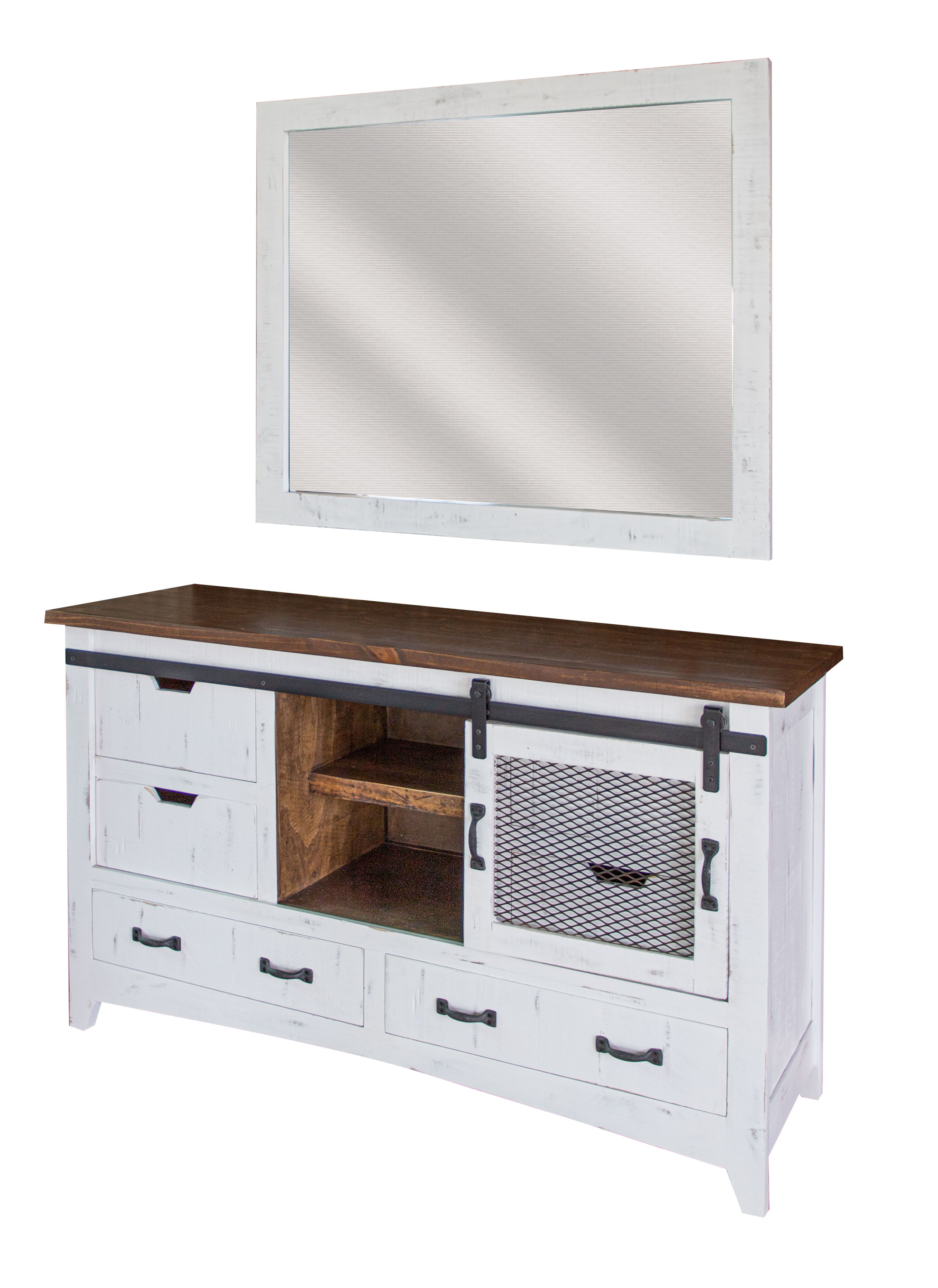 International Furniture Direct Pueblo White - Dresser - White