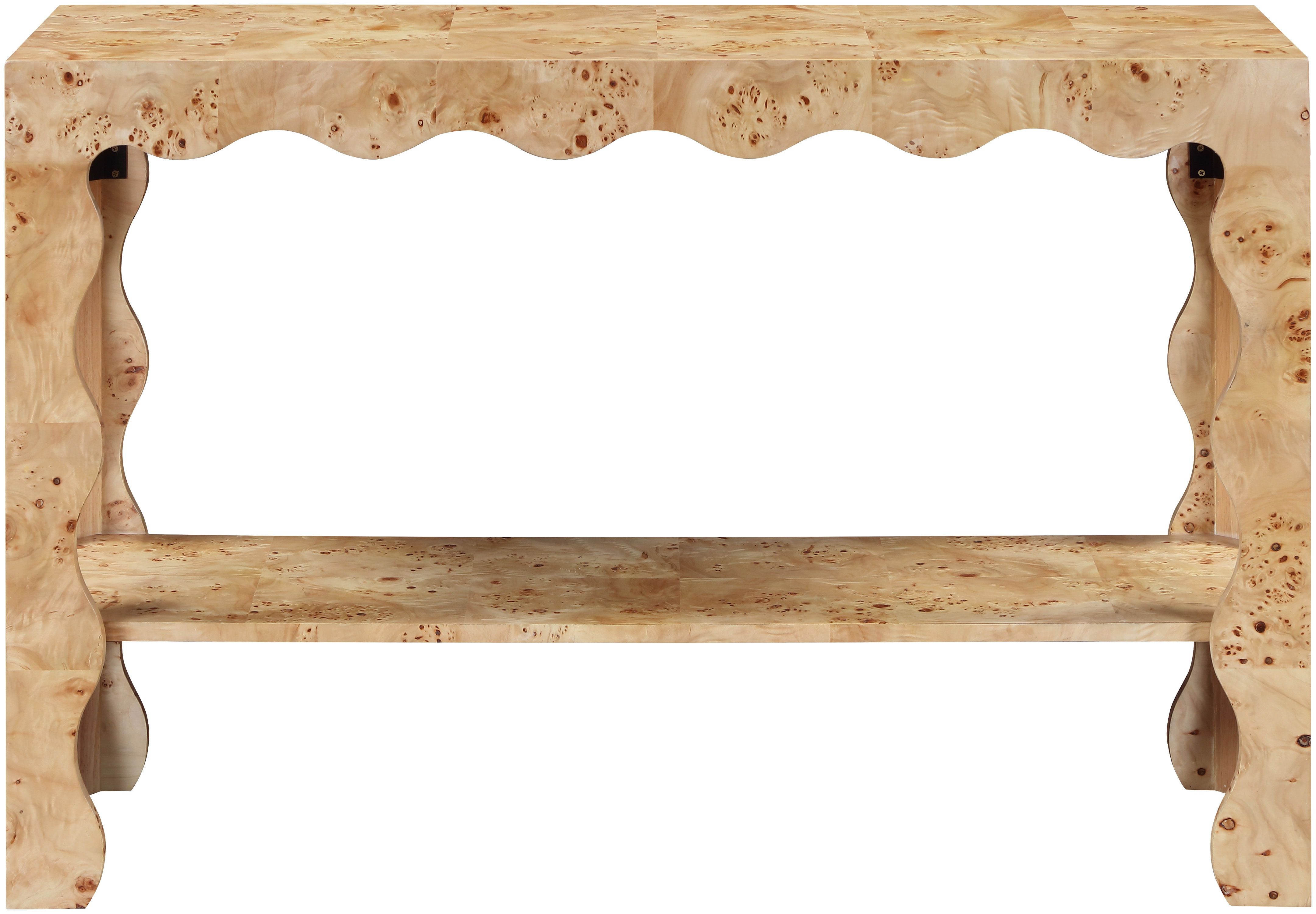 Vassa - Burl Veneer Console Table - Natural