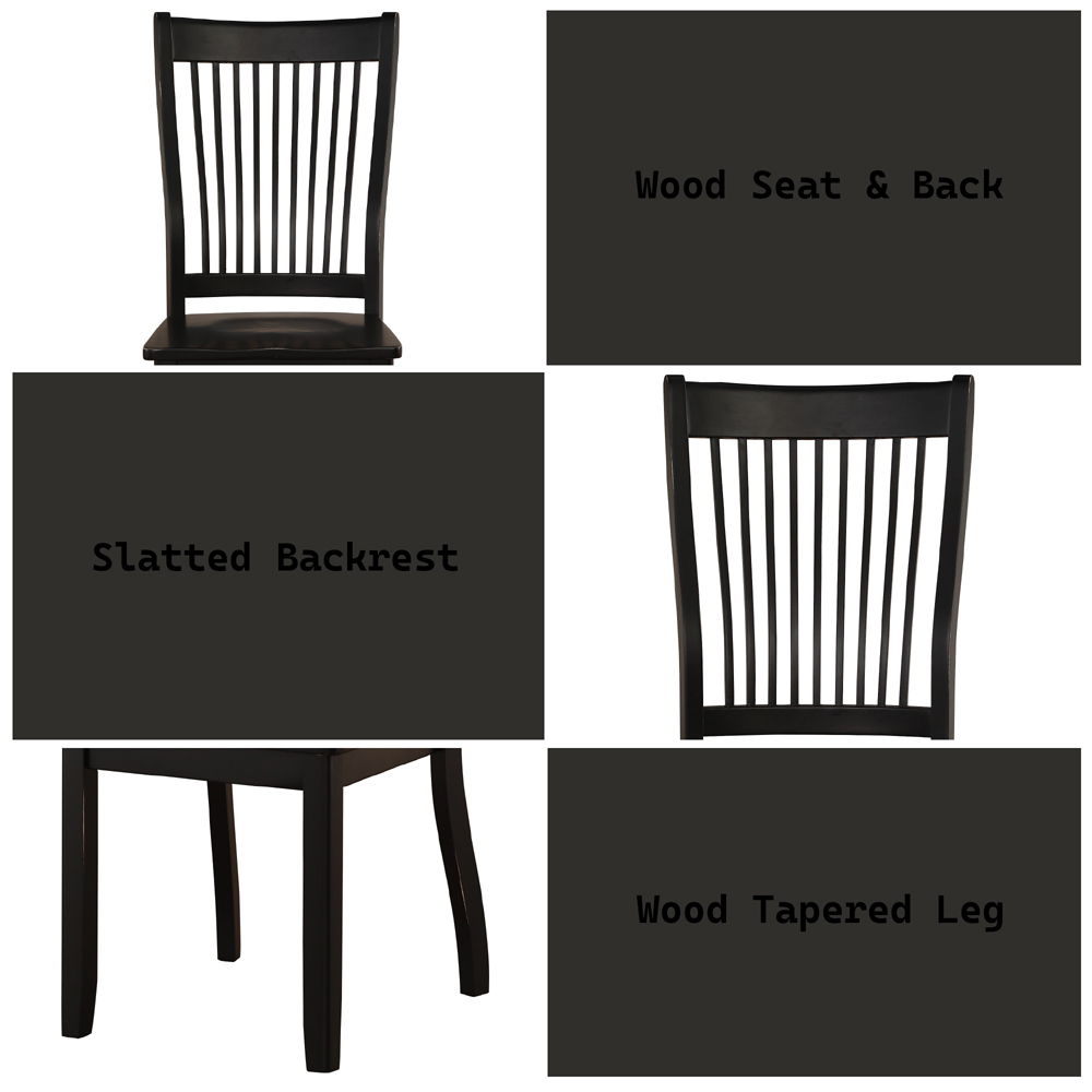 Renske - Side Chair (Set of 2) - Black, black, view 6