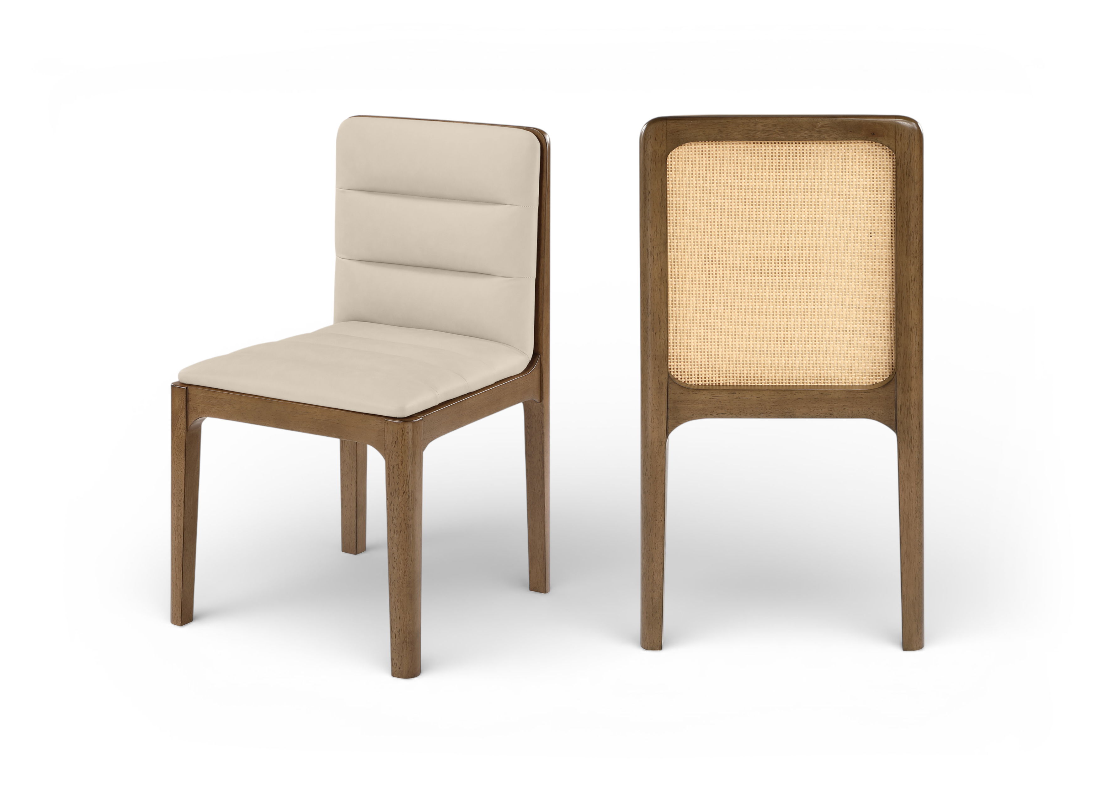 Ellis - Vegan Leather Upholstered Dining Chair (Set of 2) - Beige
