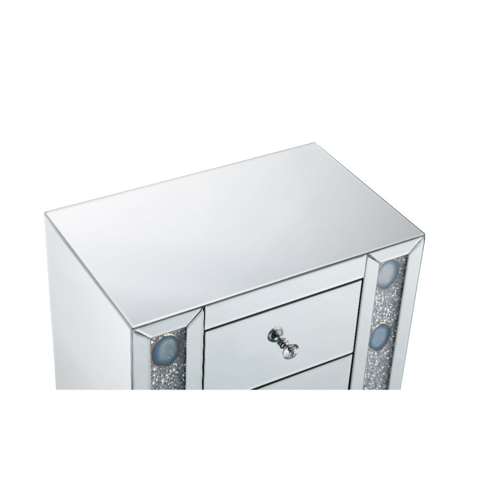Sonia - Accent Table - Mirrored & Faux Agate Stone, silver, view 5