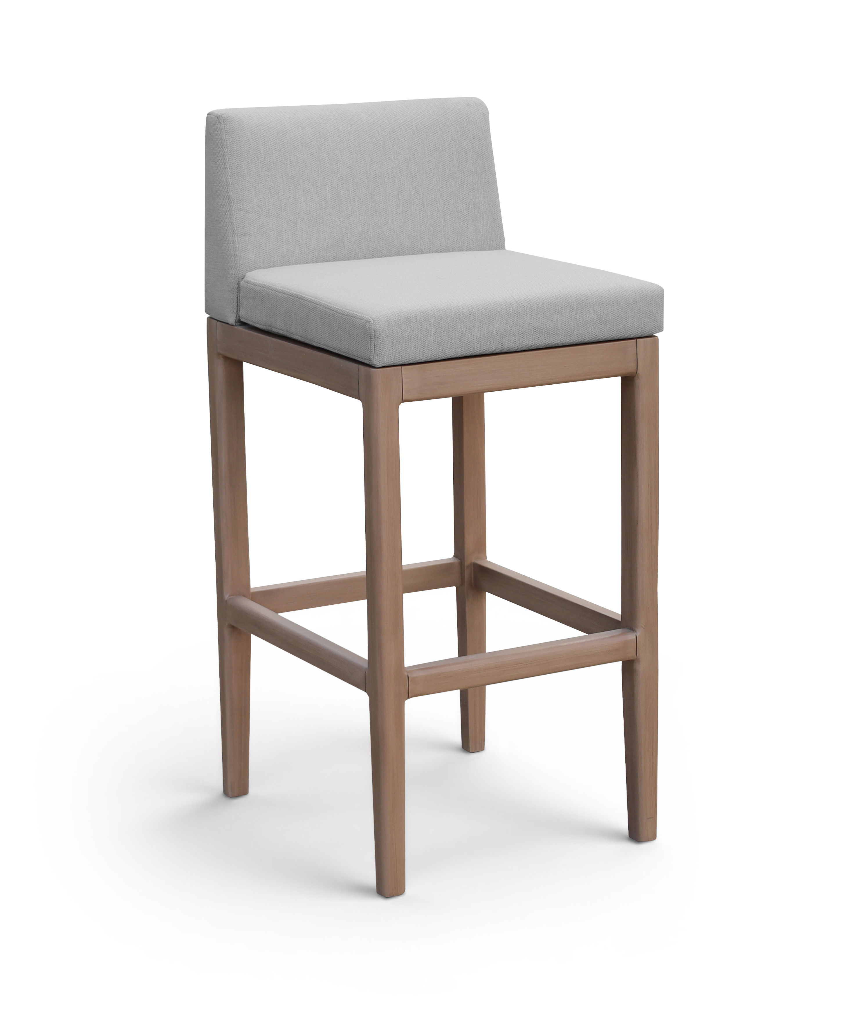 Solace - Olefin Performance Fabric Outdoor Patio Bar Stool - Gray
