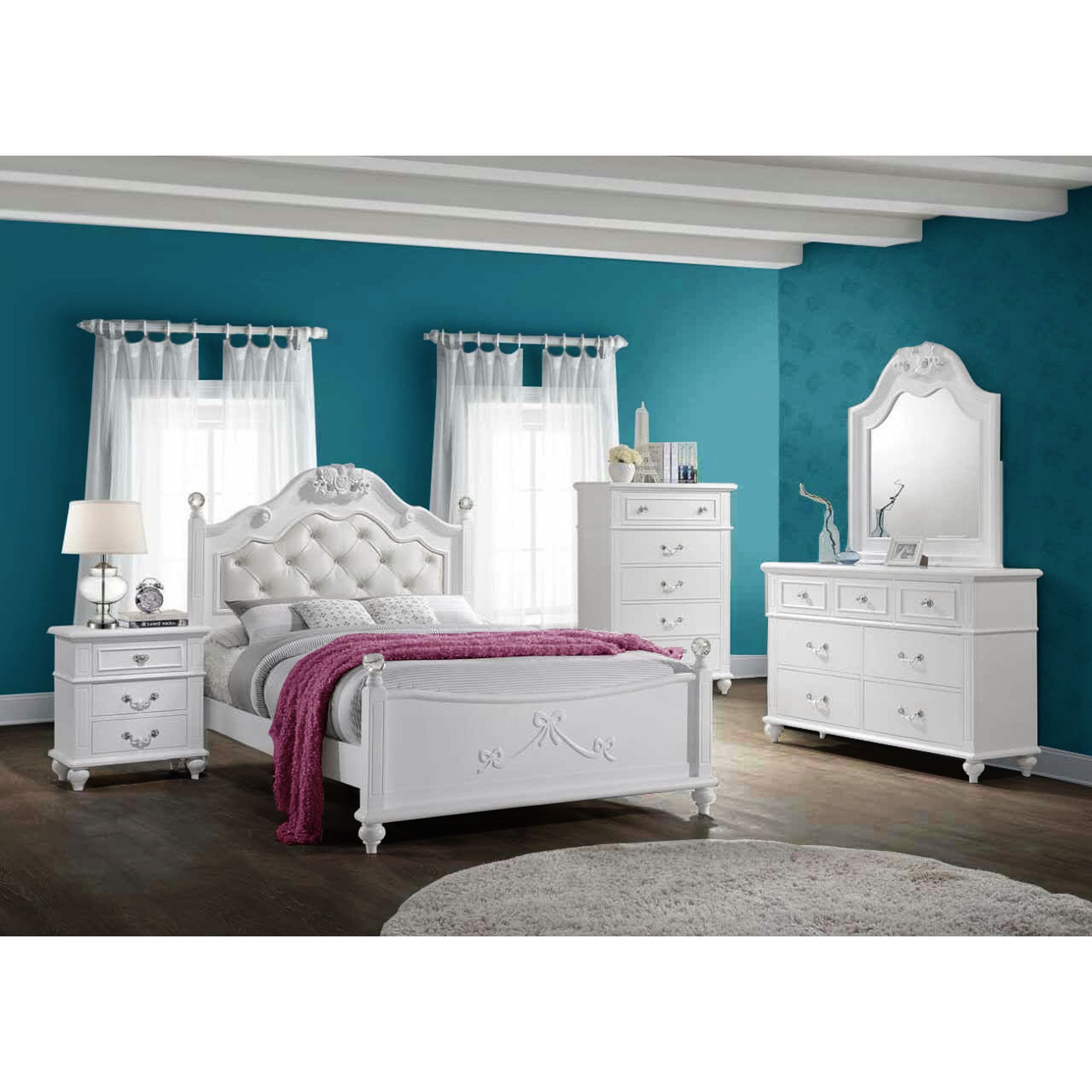 Alana - Full Platform 3 Piece Bedroom Set - White