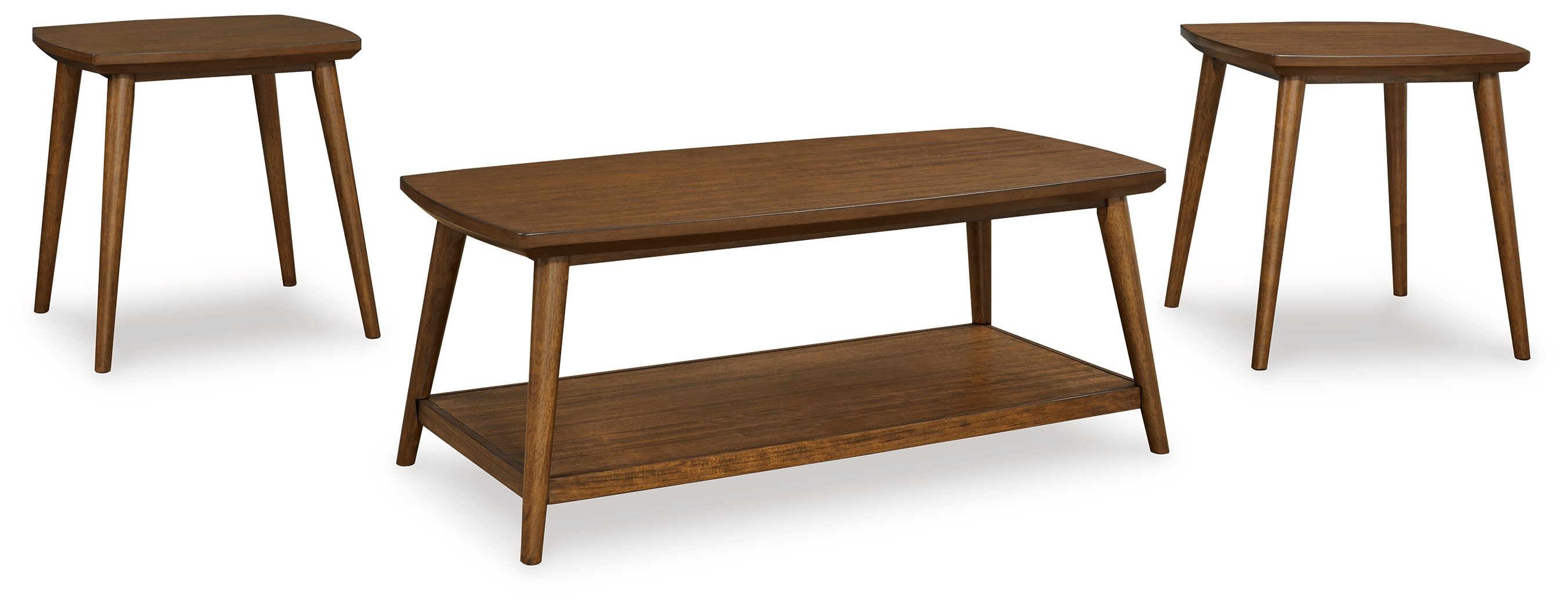 Ashley Lyncott Occasional Table Set (3/CN) - Brown