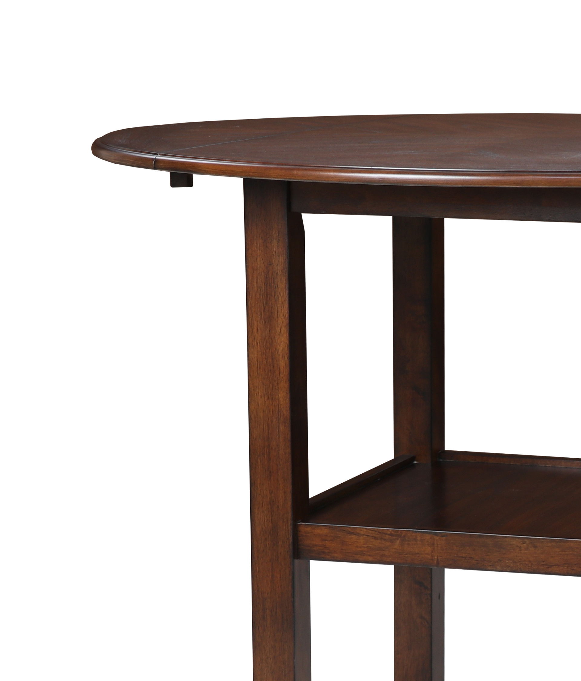 Gia - 3 Piece Dining Set (Counter Drop Leaf Table & 2 Chairs) Fabric - Cherry