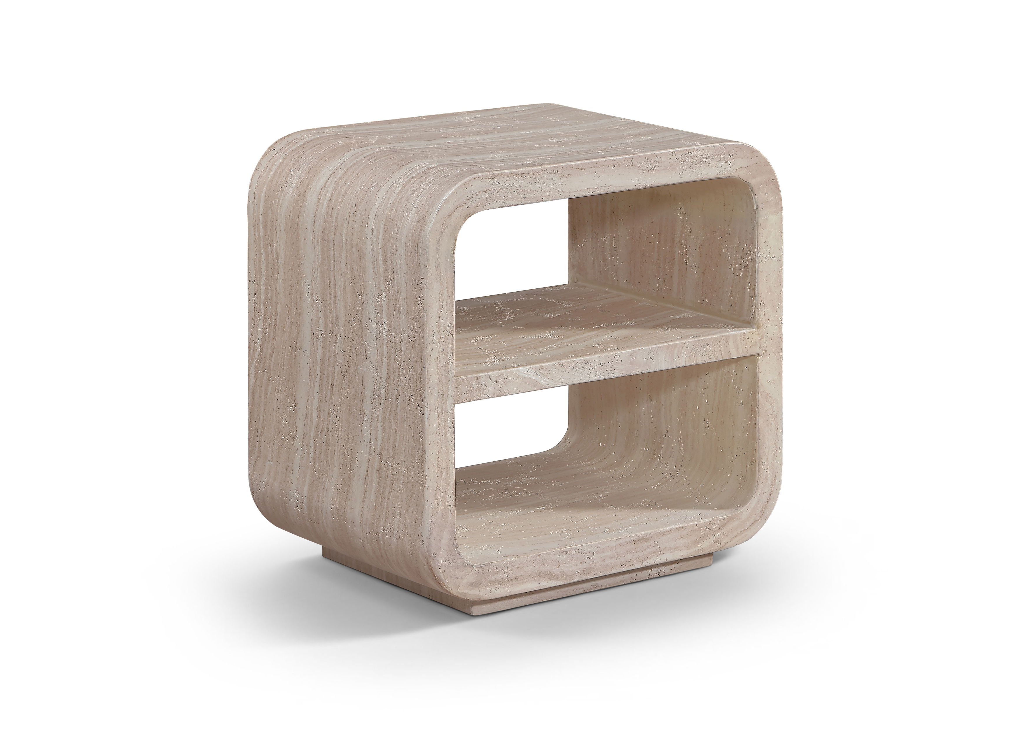 Calix - Indoor/Outdoor End/Side Table - Travertine