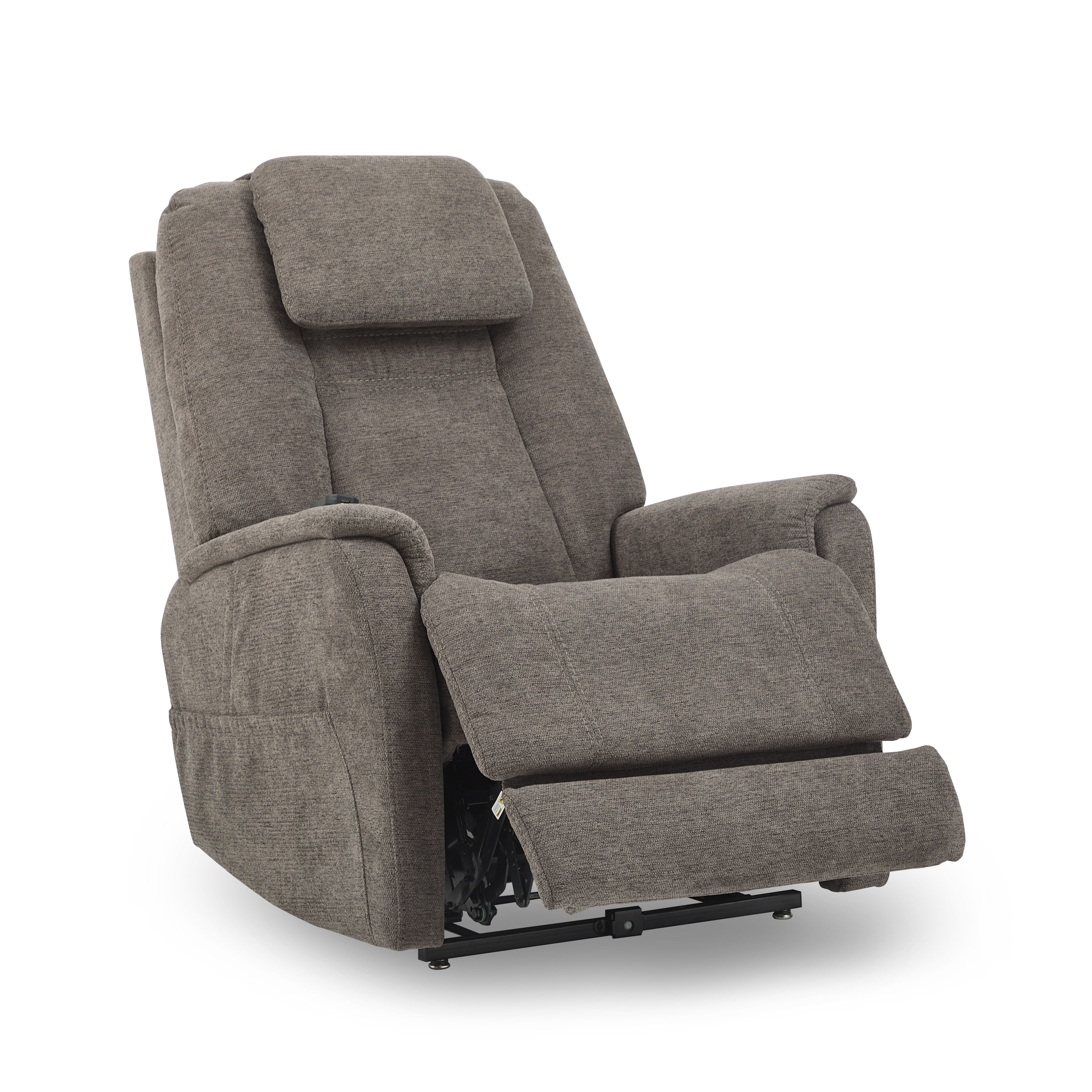 Zecliner Model 3+ - Power Rocking Sleep Recliner With Power Headrest, Lumbar, Heat & Massage - Dark Gray, dark gray, view 2
