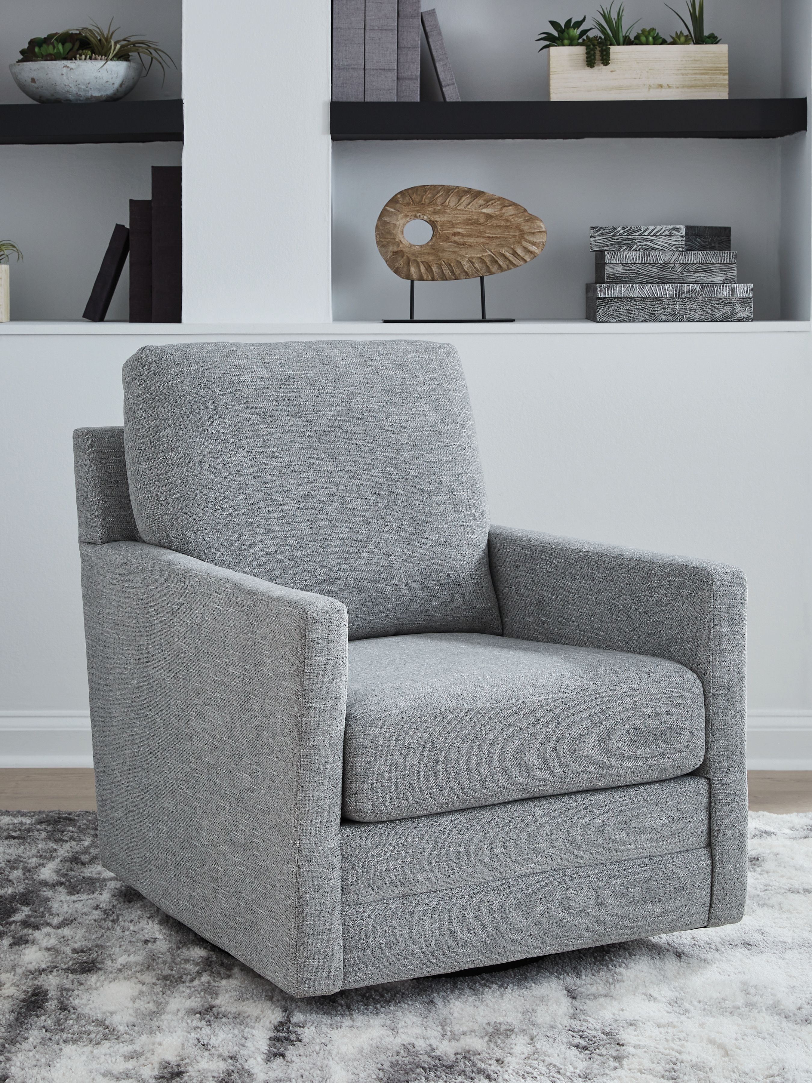 Freybourne Next-Gen Nuvella - Swivel Accent Chair - Pewter