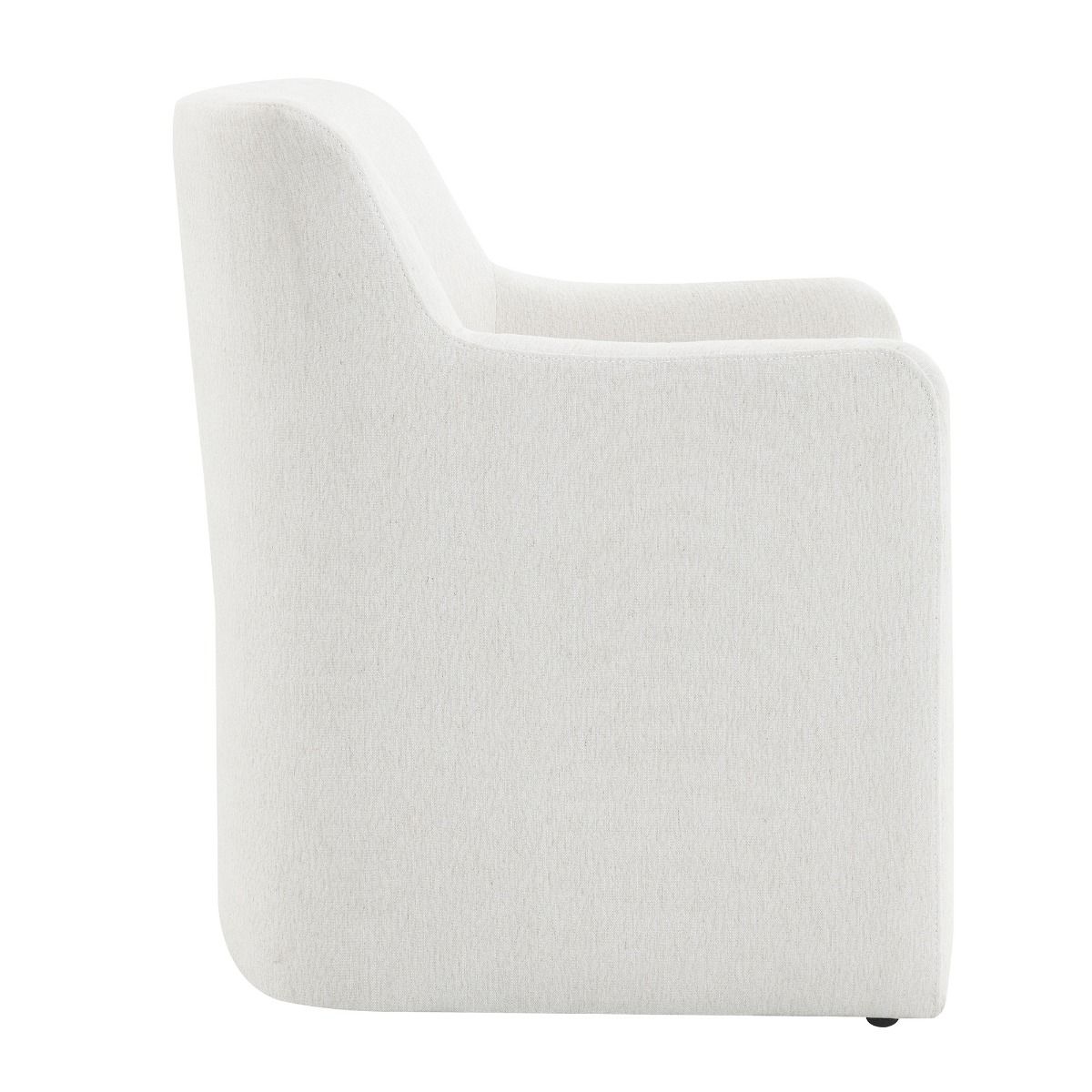 Cafell - Arm Chair With Swivel Casters - Cream, white, view 5