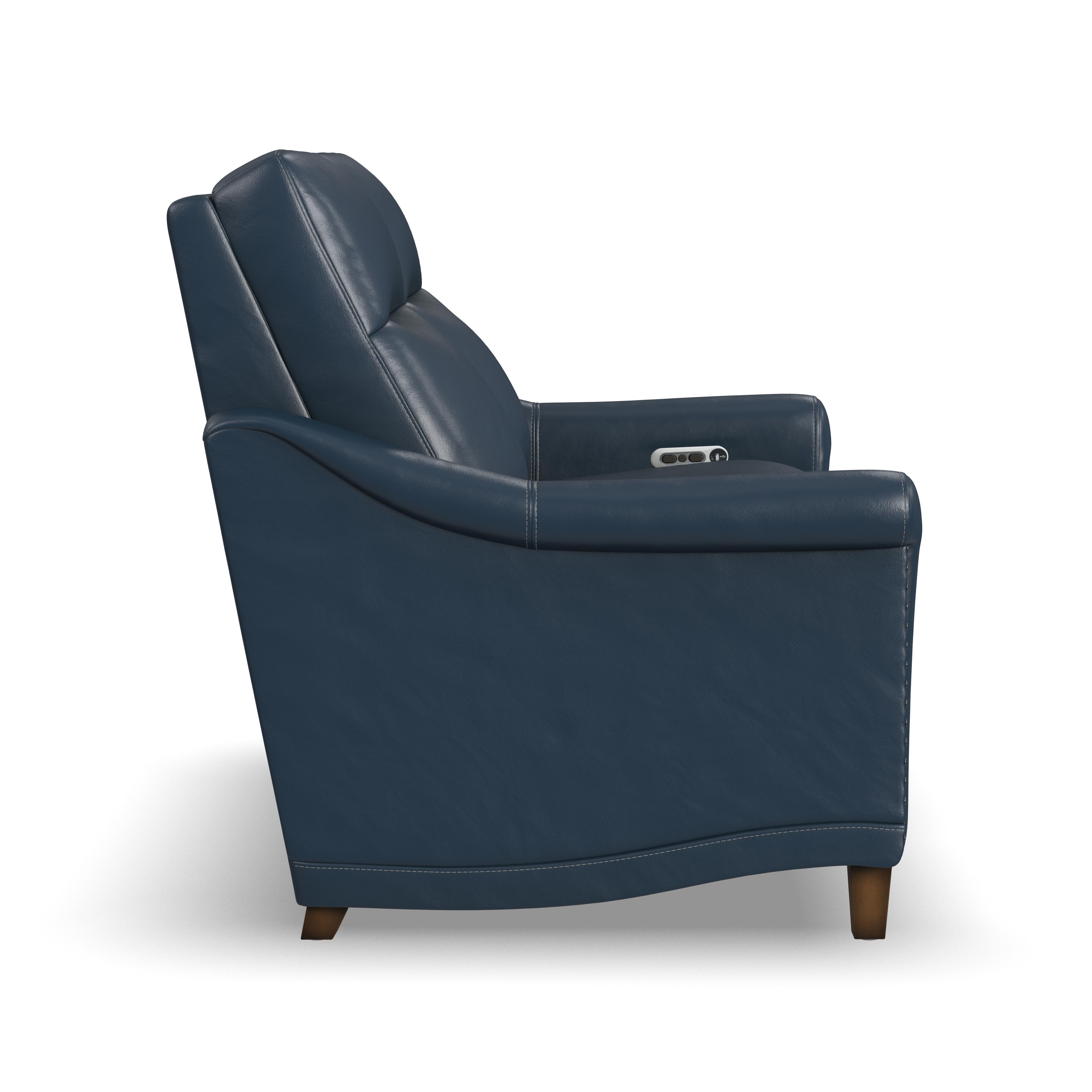 Elizabeth - Power Reclining Loveseat With Power Headrest - Sea, blue, view 3