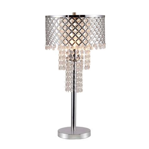 Crystal On Mesh - Table Lamp - Chrome Image