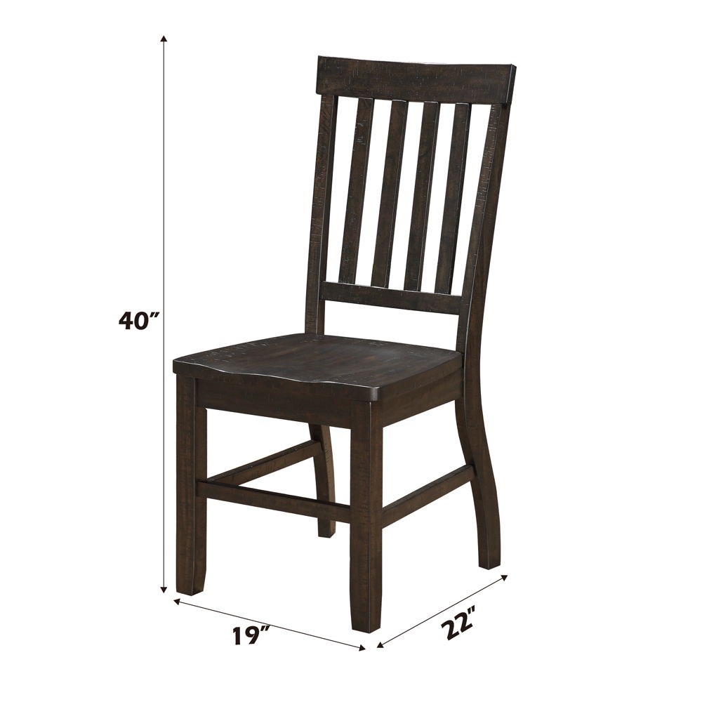 Maisha - Side Chair (Set of 2) - Rustic Walnut, dark brown, view 4