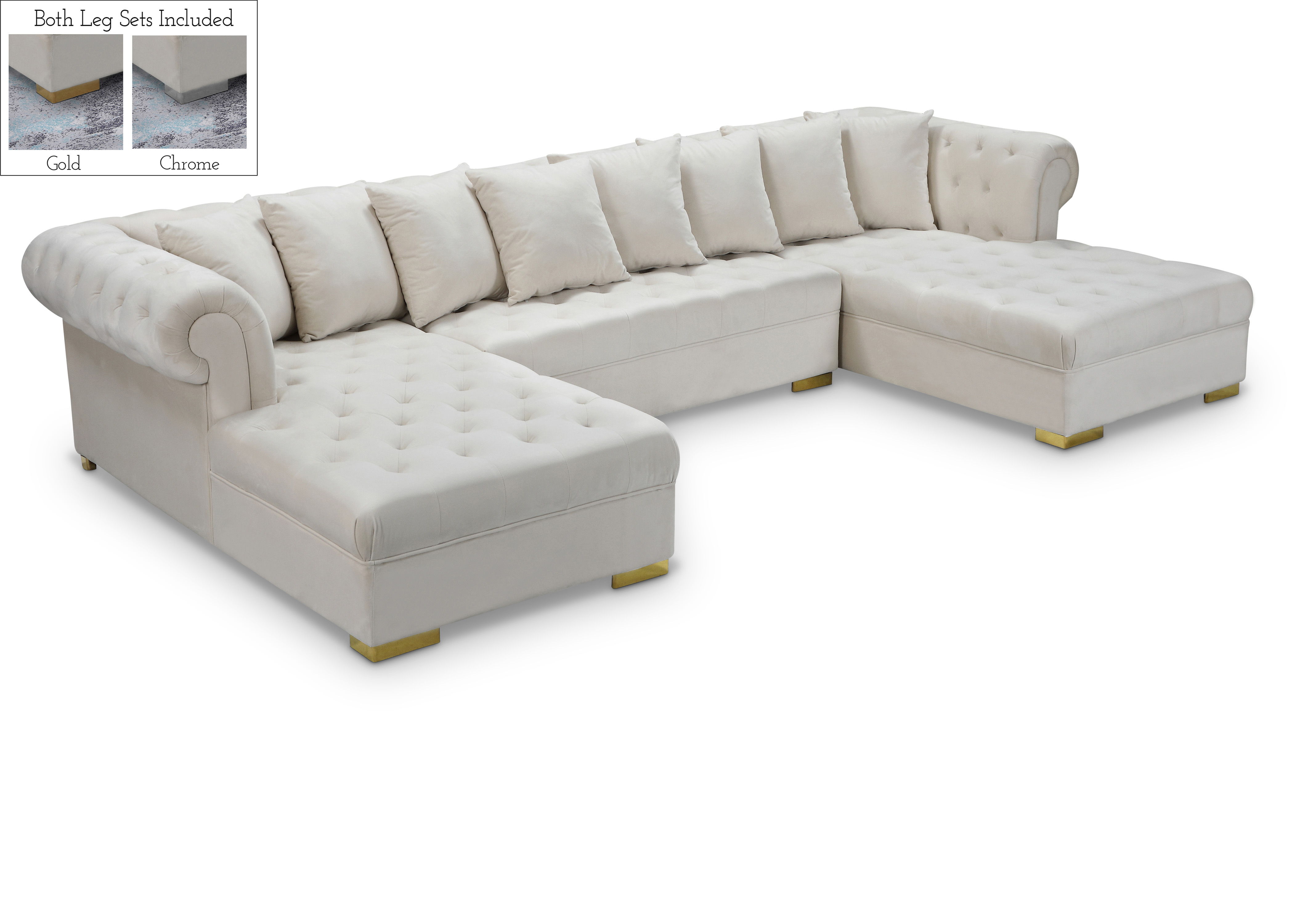 Presley - 3 Piece Sectional - Cream