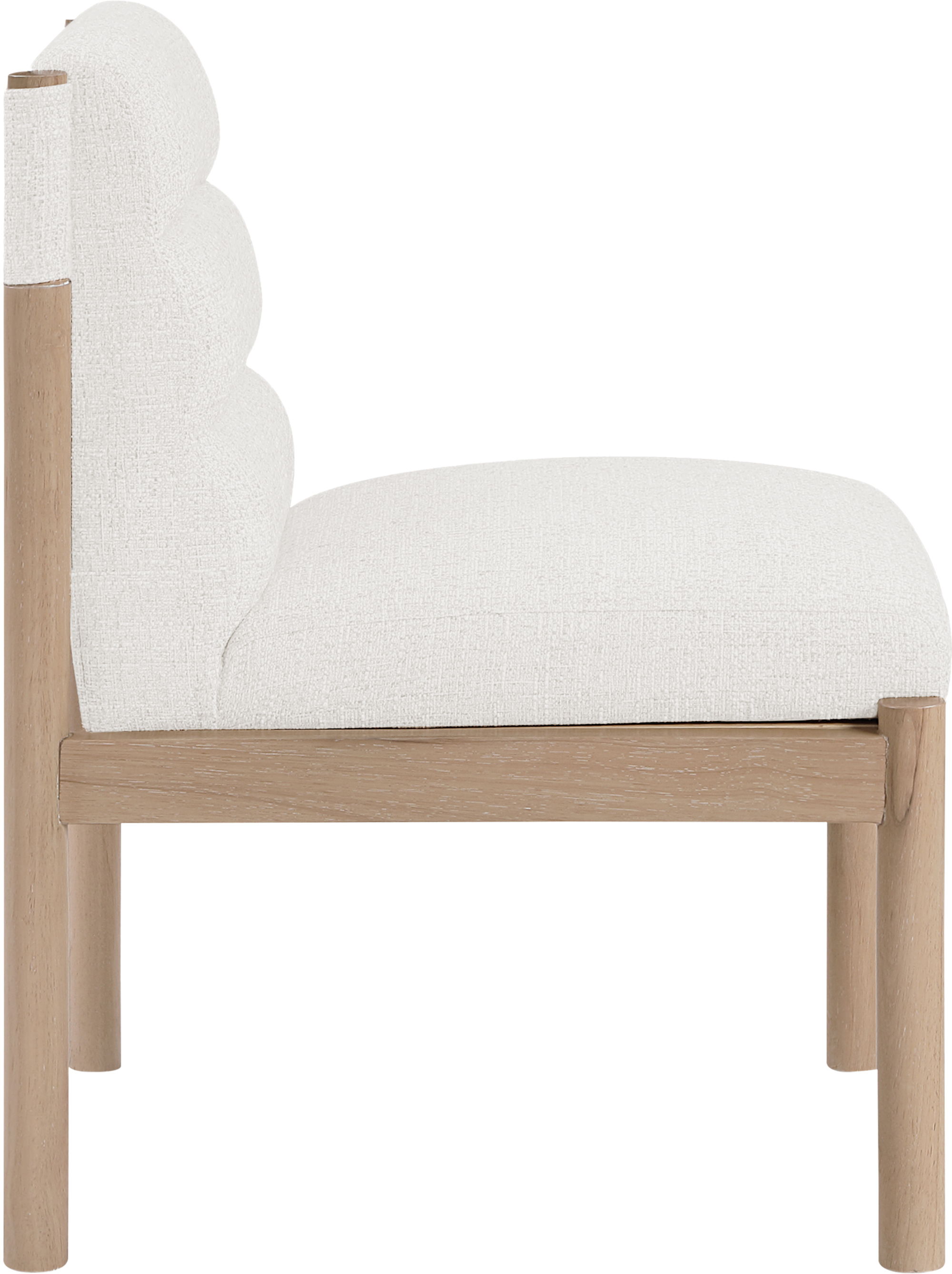 Eloura - Linen Textured Fabric Upholstered Dining Chair (Set of 2) - Cream