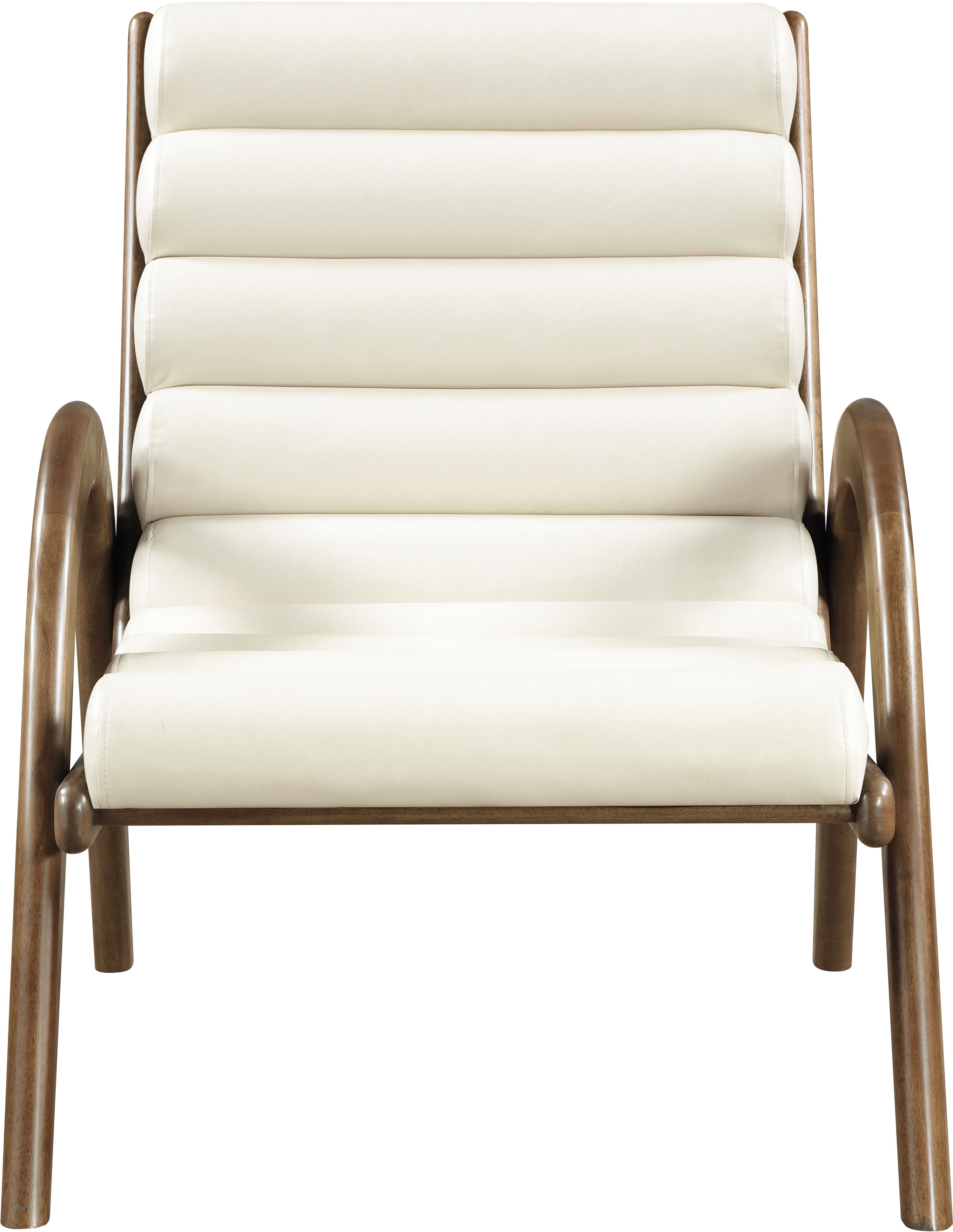 Randal - Vegan Leather Accent Chair - Cream