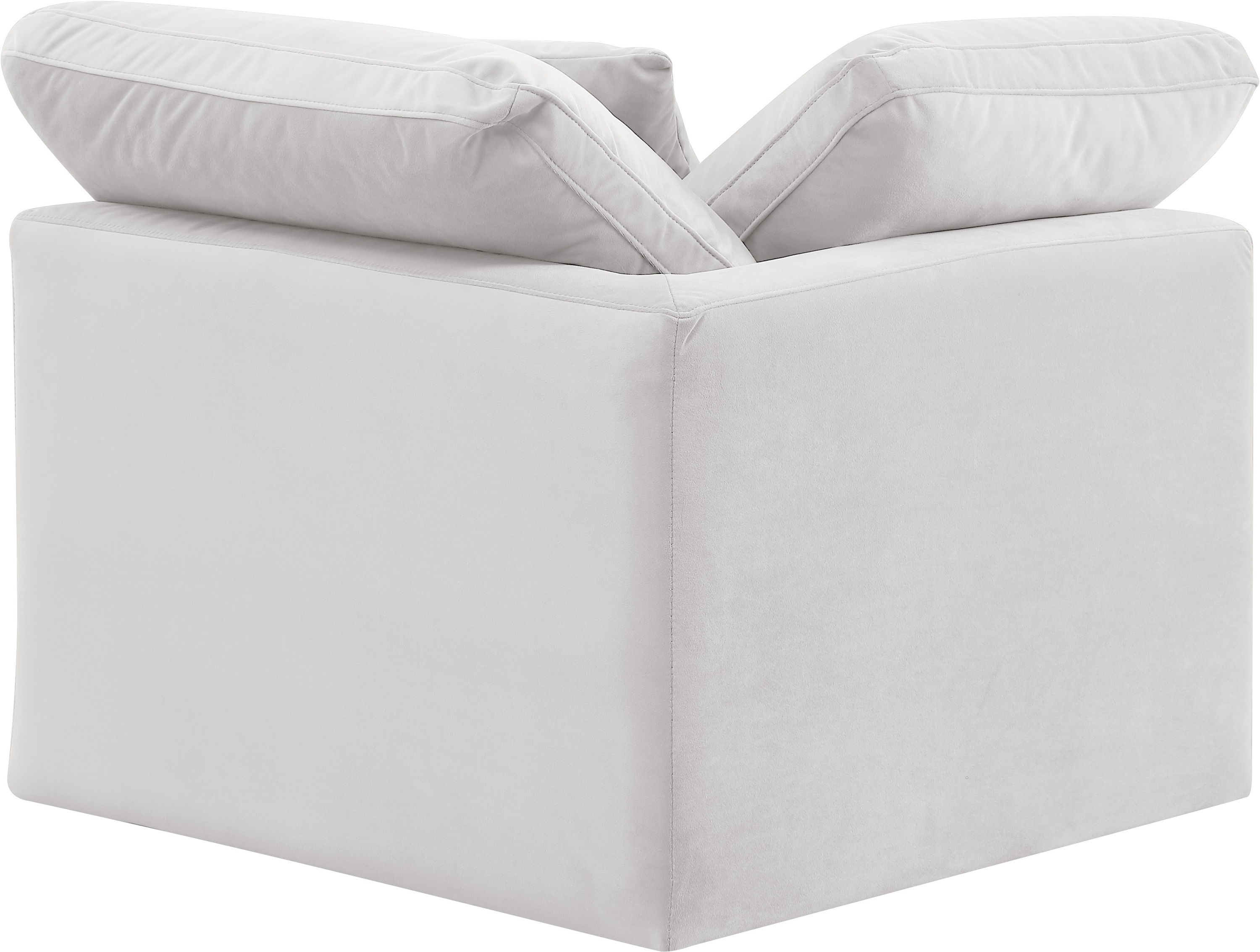 Indulge - Velvet Corner Chair - Cream
