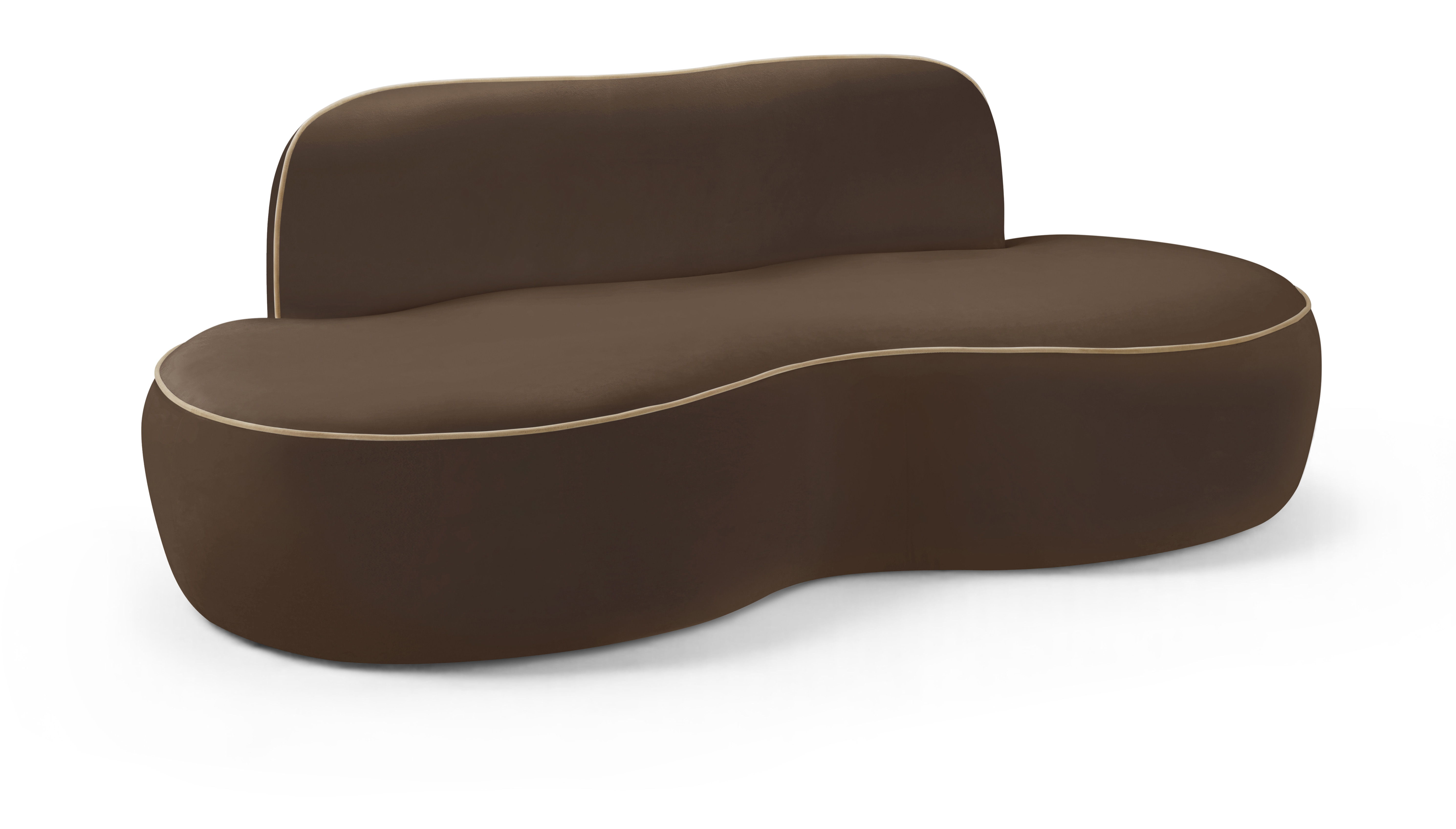 Swerve - Velvet 77" Upholstered Loveseat - Brown