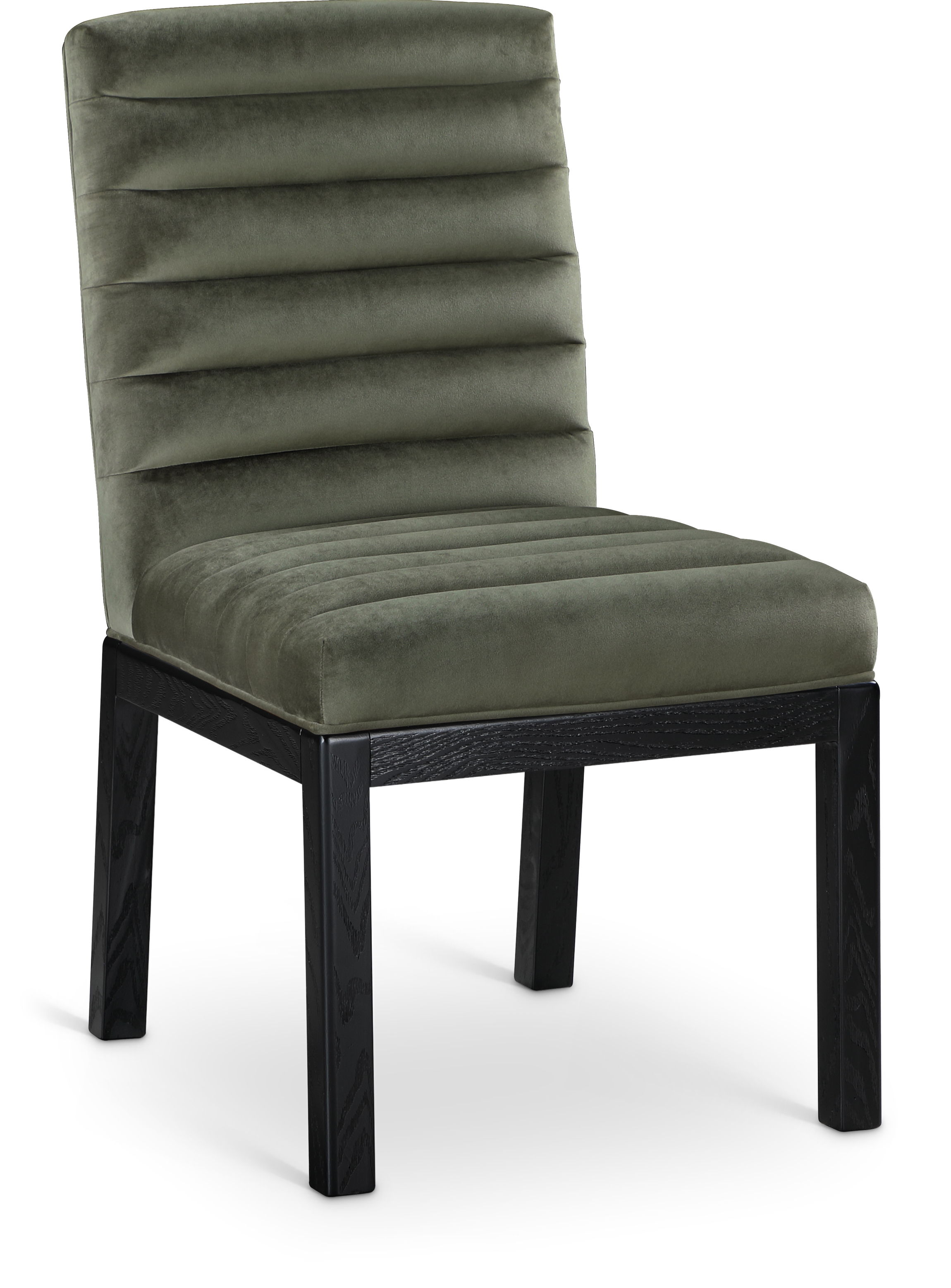 Evelyn - Dining Chair With Black Legs - Green