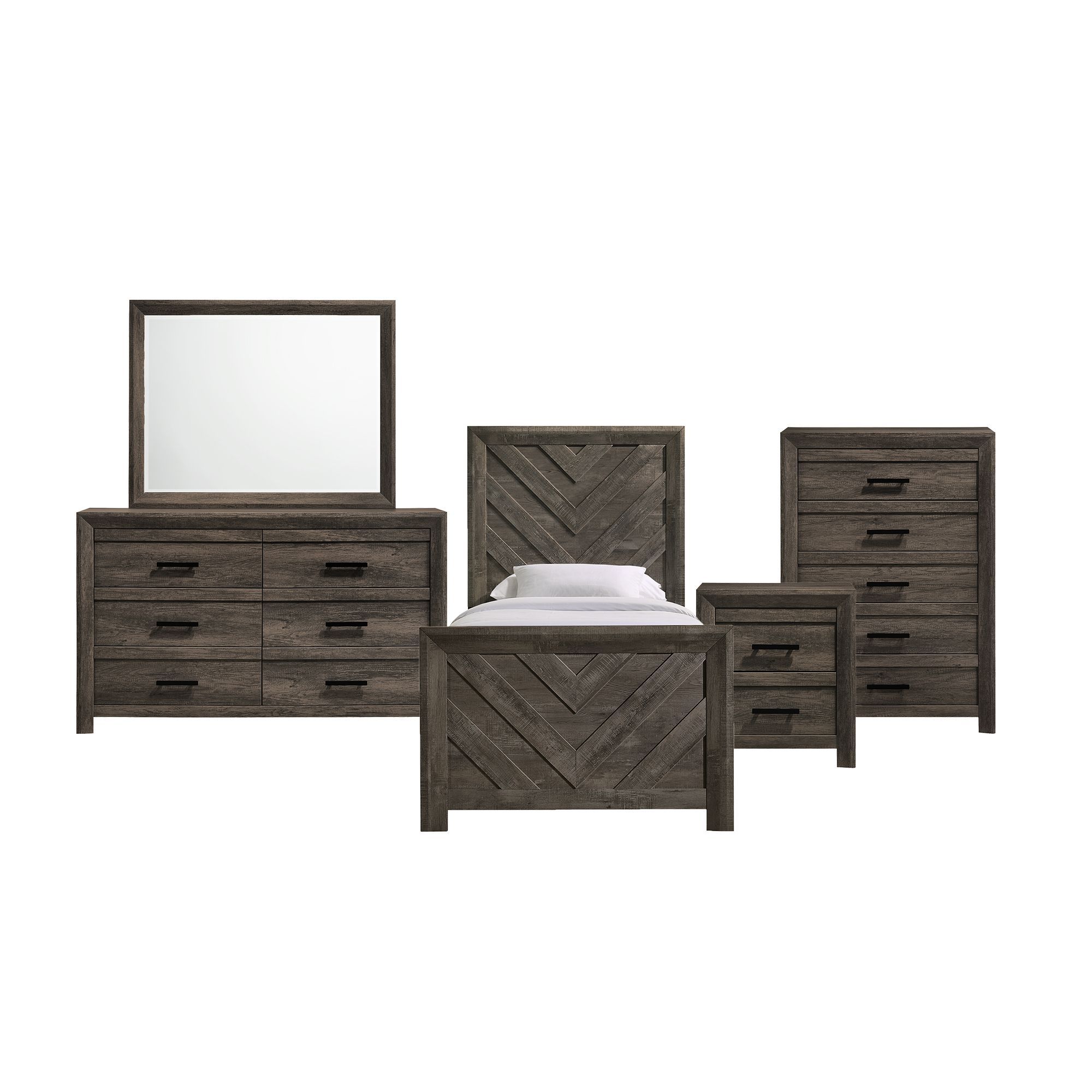 Twin · 5 Pc · Bedroom Set