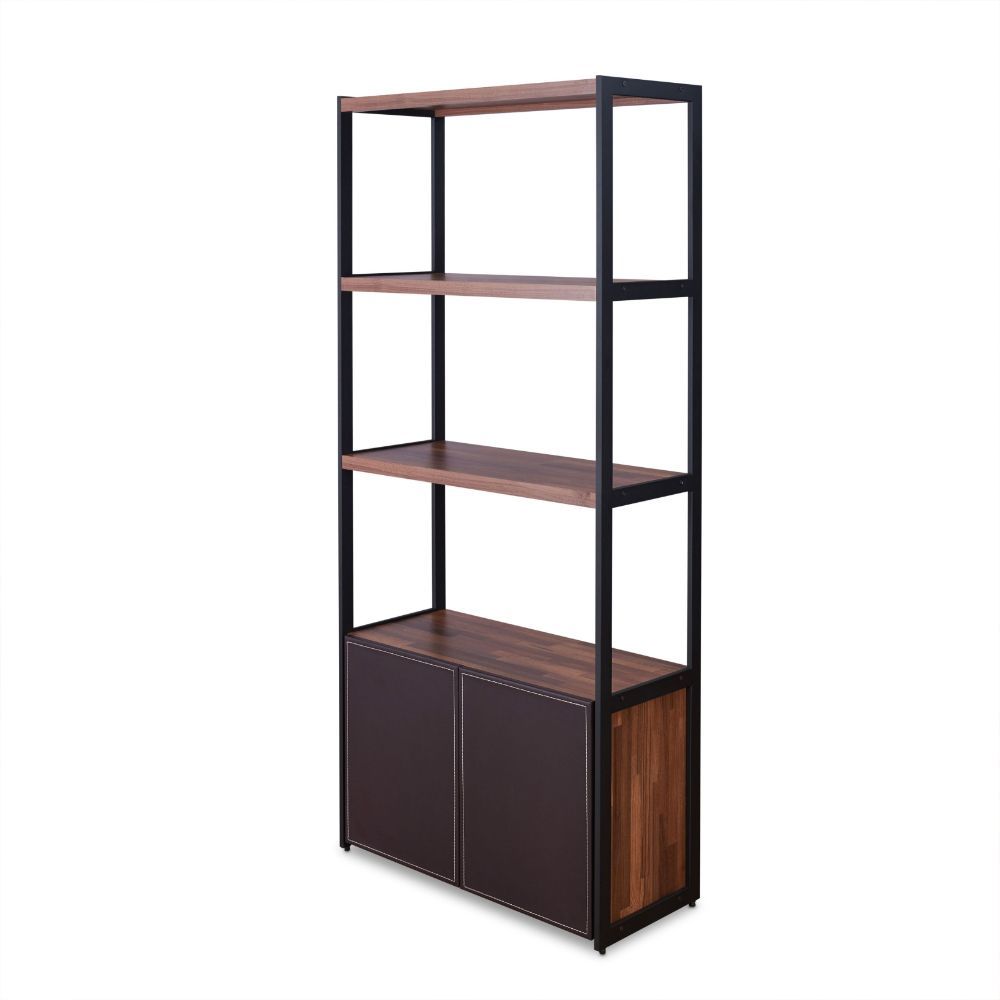 Sara - Bookshelf - Walnut & Sandy Black, dark brown