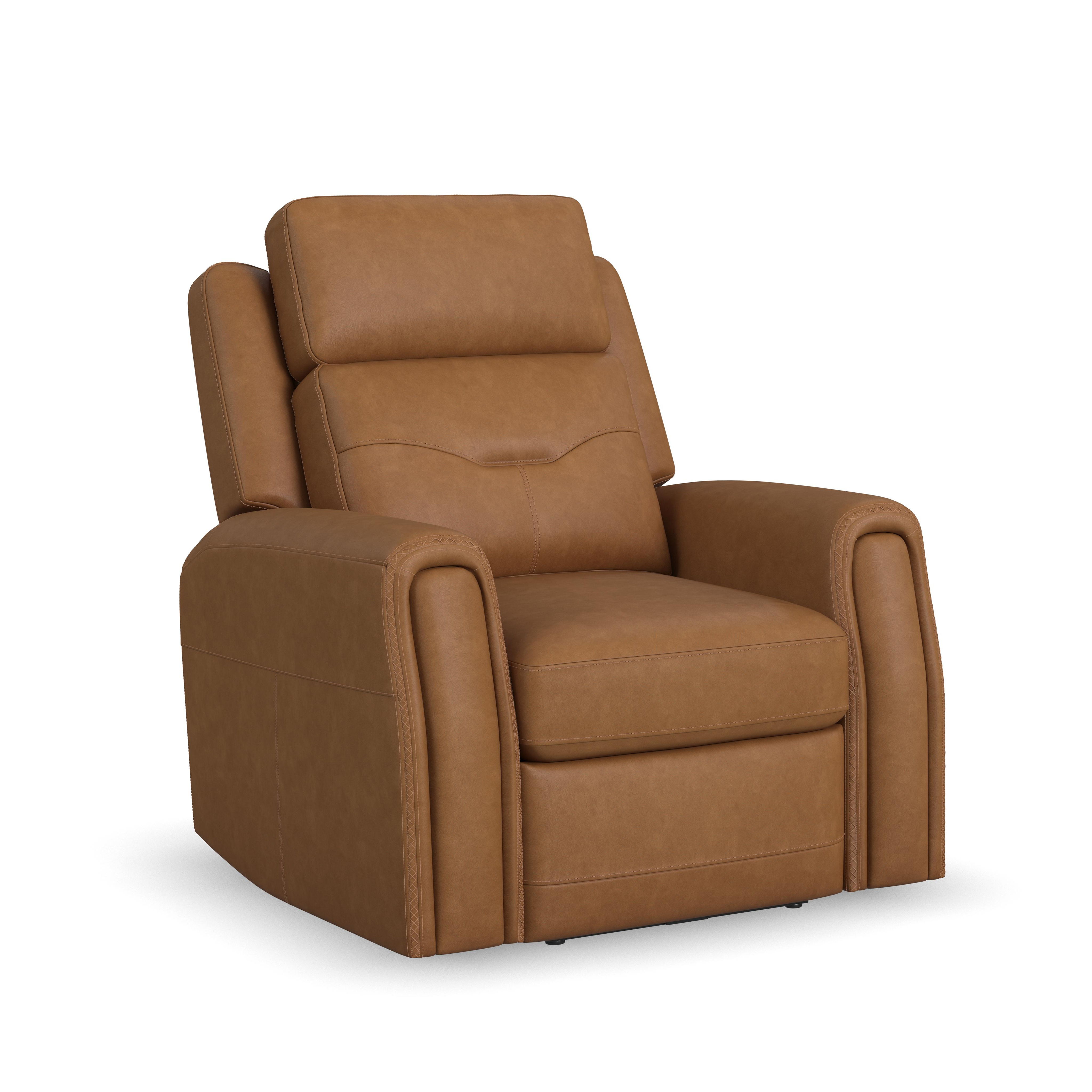 Felix - Power Recliner With Power Headrest, Lumbar, Heat & Massage - Dark Brown, dark brown