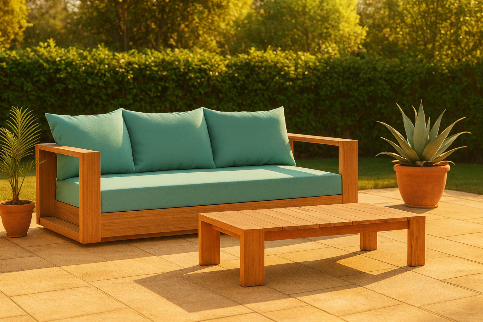 Tulum - Water Resistant Outdoor Sofa - Blue