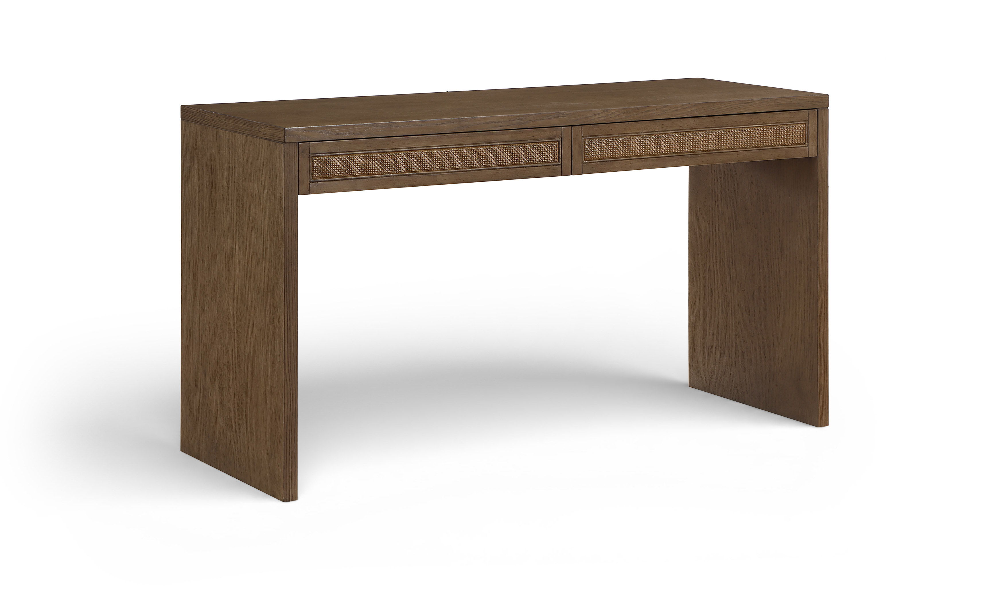 Avro - Solid Wood And Oak Veneer Desk - Brown