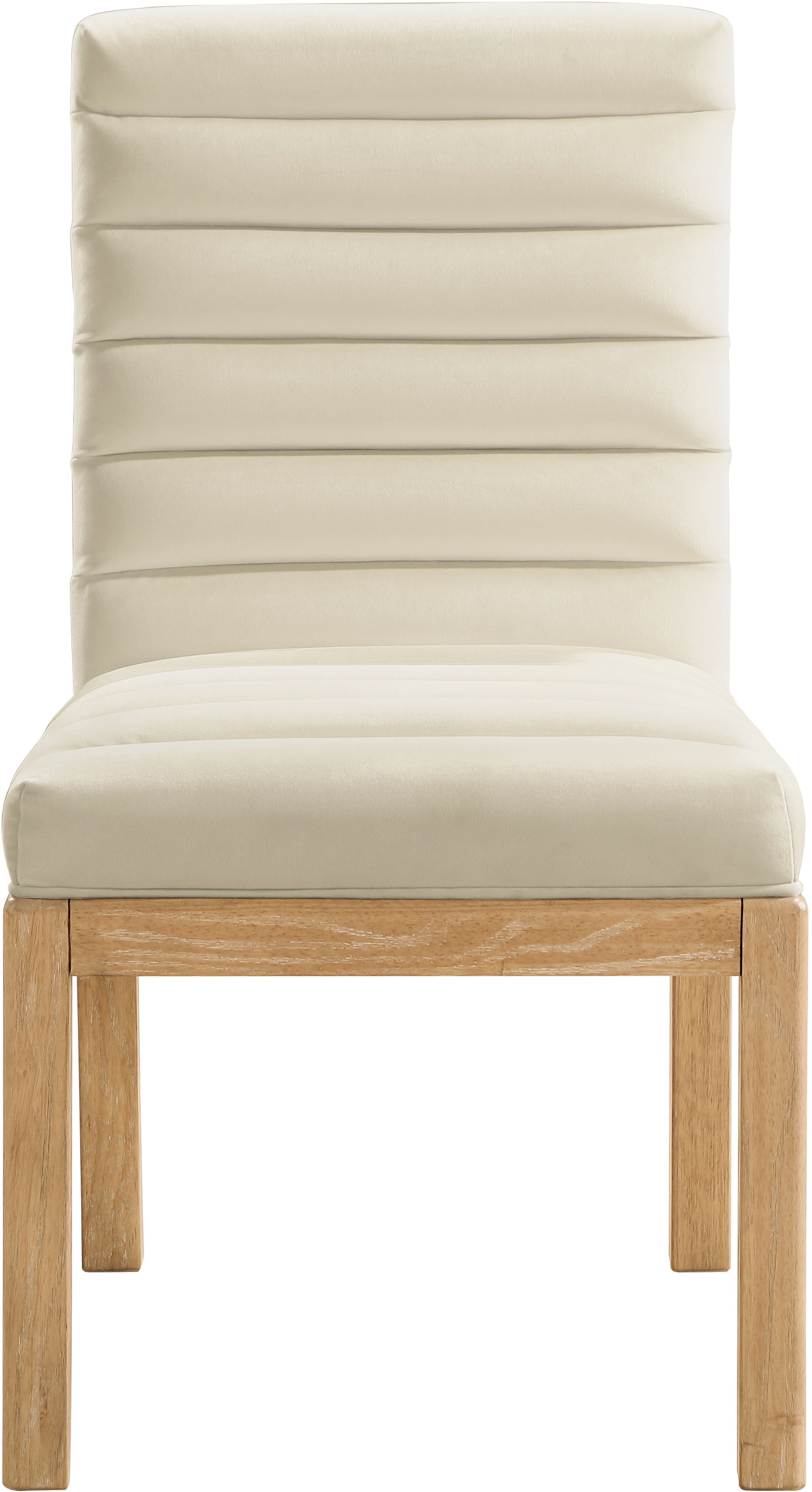 Evelyn - Dining Chair With Natural Legs - Cream