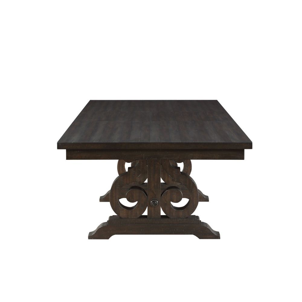 Maisha - Dining Table - Rustic Walnut, dark brown, view 2