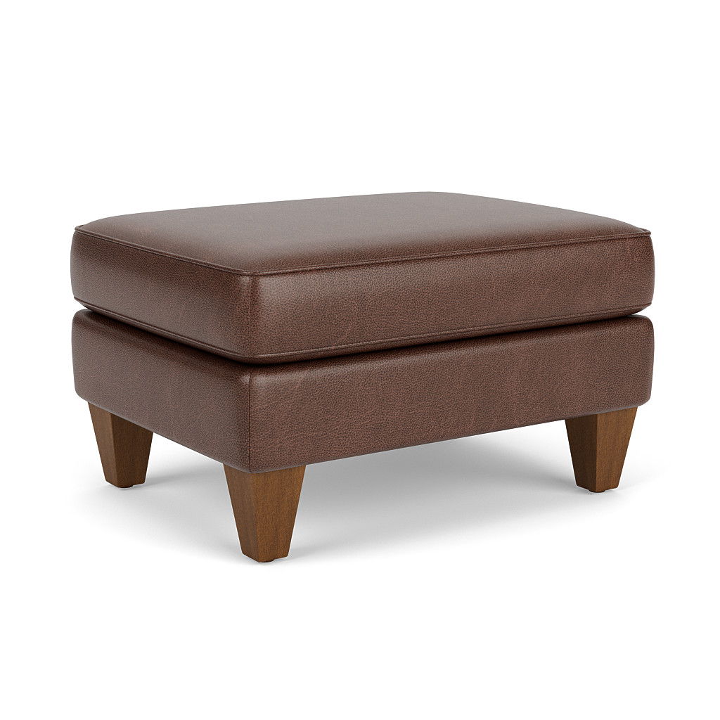 Westside - Leather Ottoman, dark brown