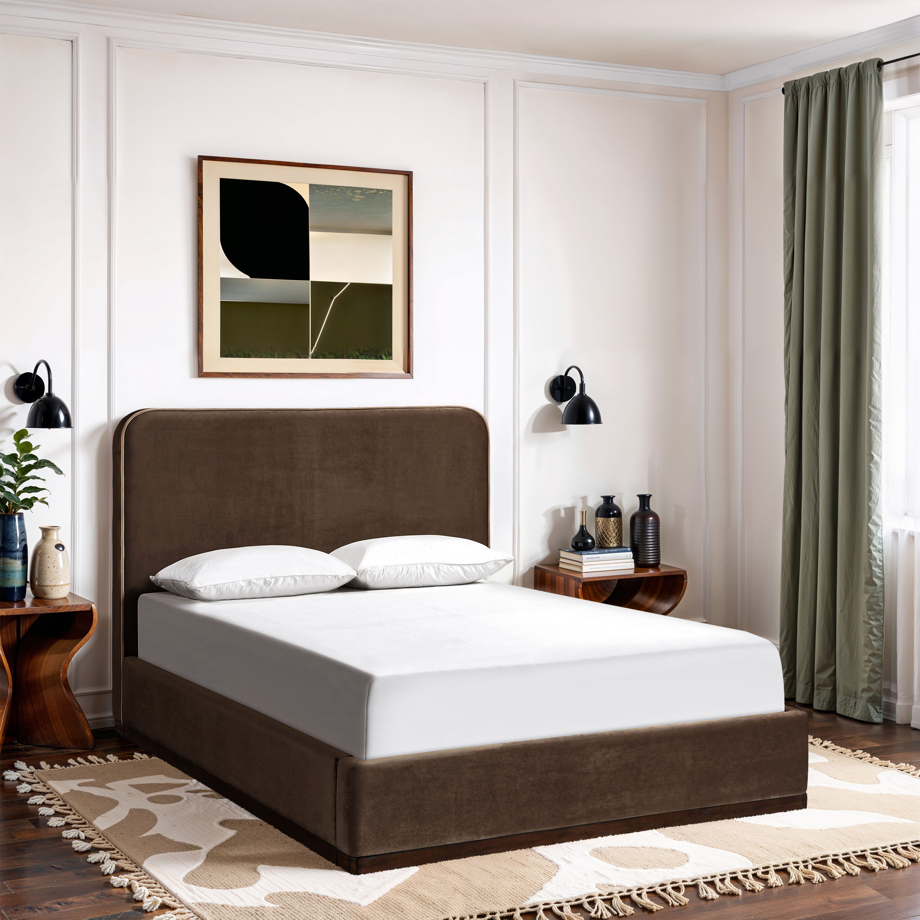 Rava - Queen Bed - Brown / Beige