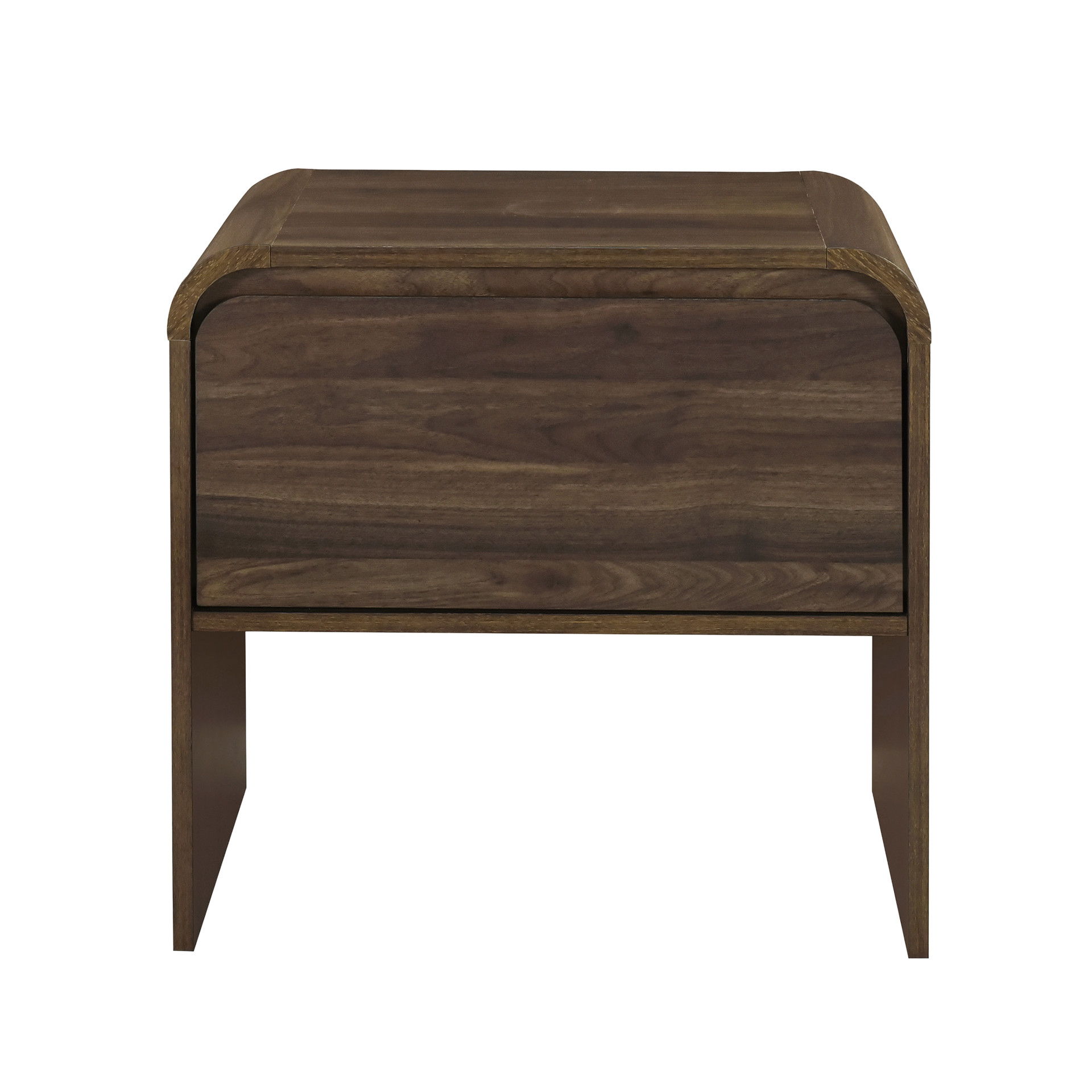 Mara - One Drawer End Table / Bedside Table - Walnut