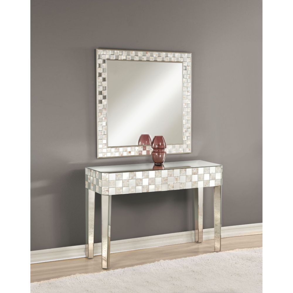 Nasa - Console Table - Mirrored & Mother of Pearl, silver, view 6
