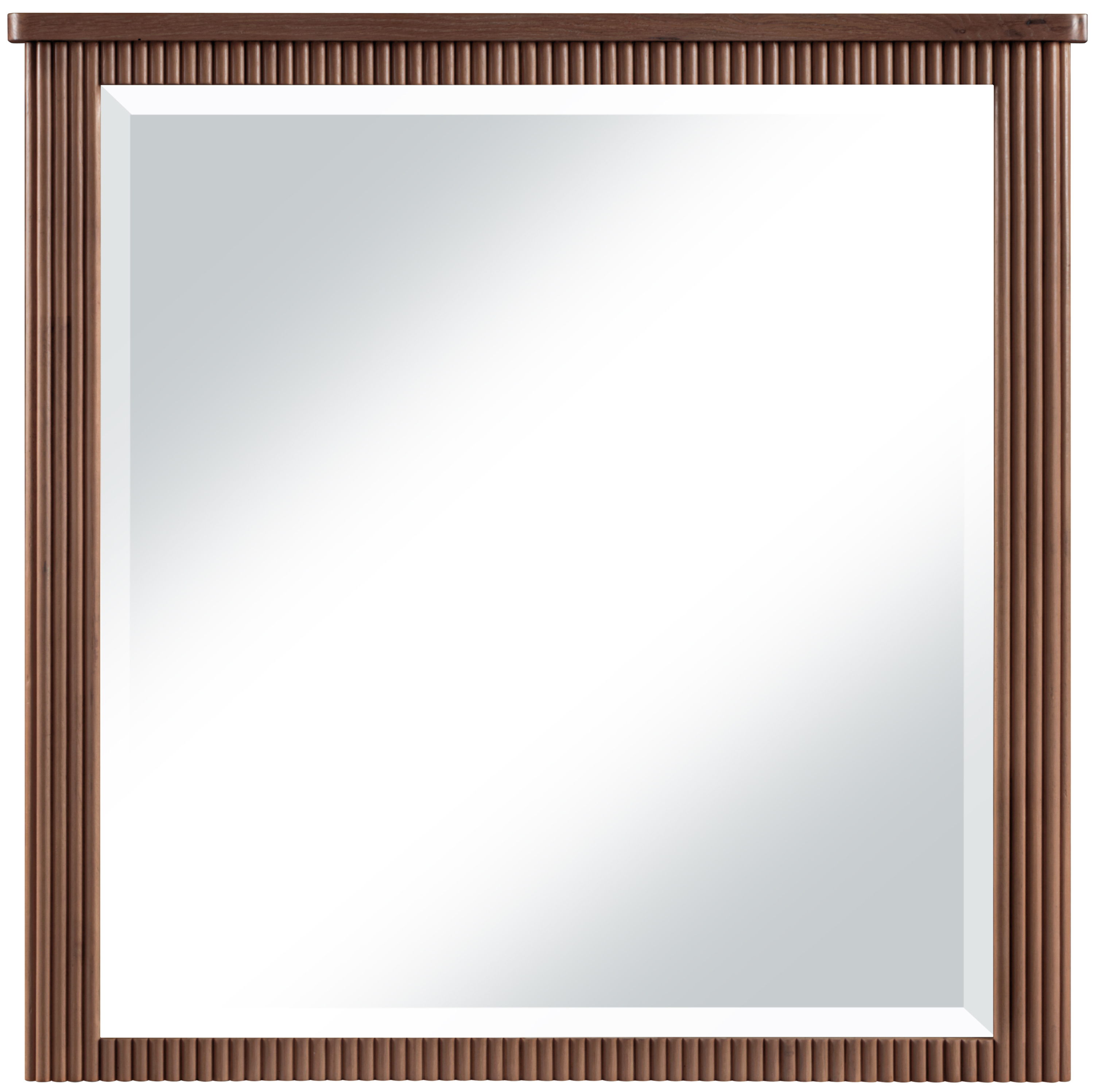 Astrid - Solid Wood And Oak Veneer Mirror - Brown
