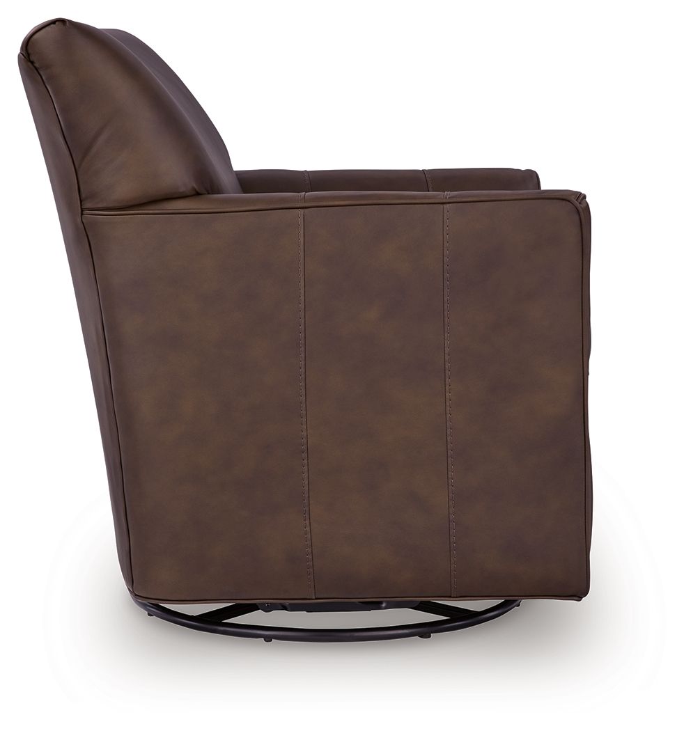 Ashley Furniture Braydunn - Swivel Glider Accent Chair - Espresso Brown - Image 4