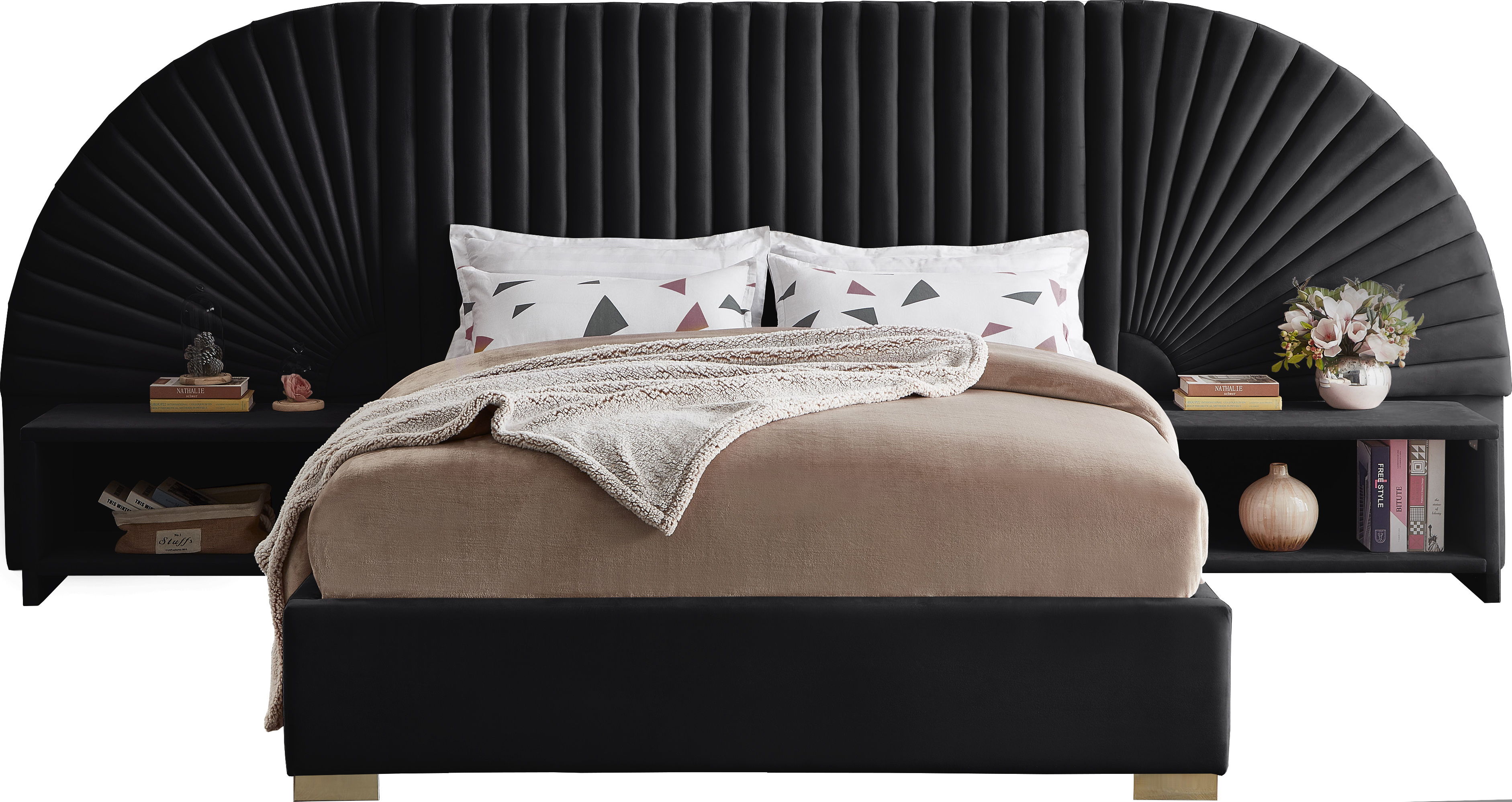 Cleo - Queen Bed - Black