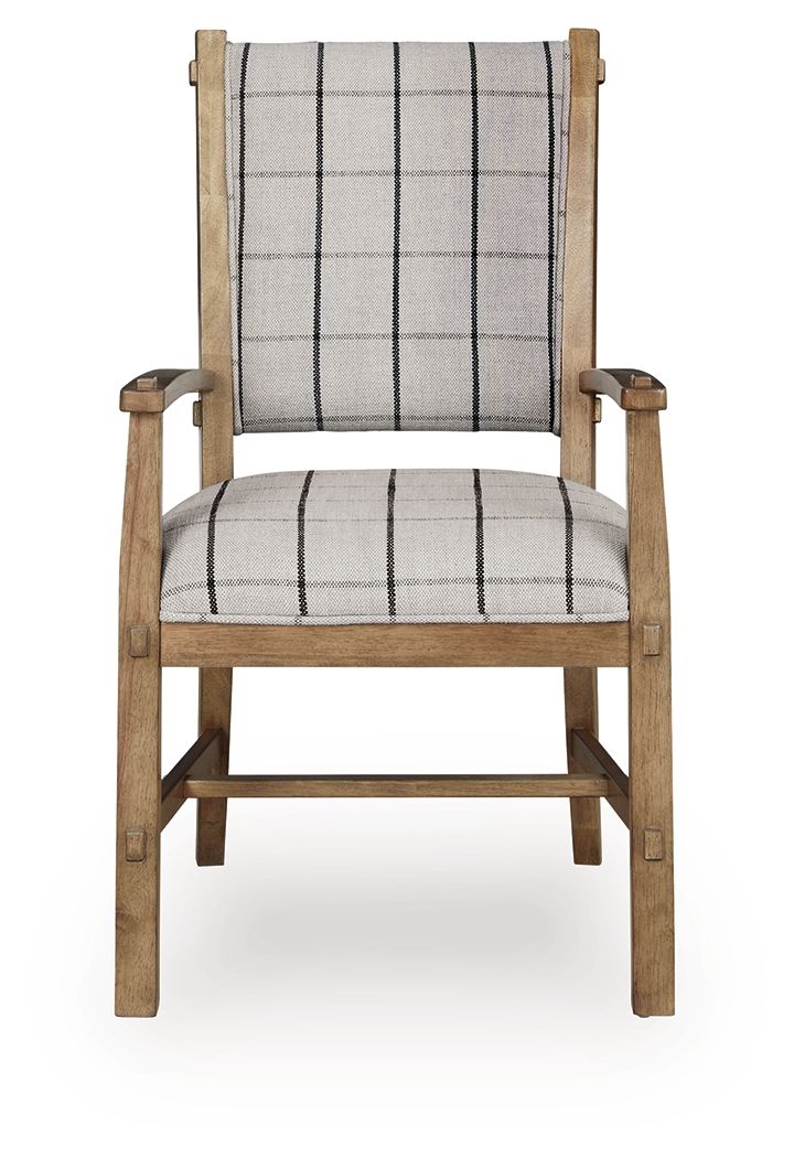 Ashley Furniture Ridgester - Dining Upholstered Arm Chair (Set of 2) - Light Brown - Image 4