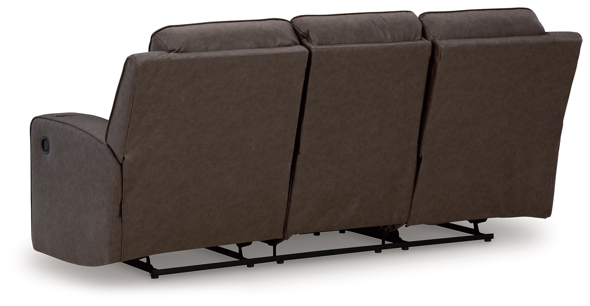 Ashley Furniture Lavenhorne - Rec Sofa W/Drop Down Table - Granite - Image 6
