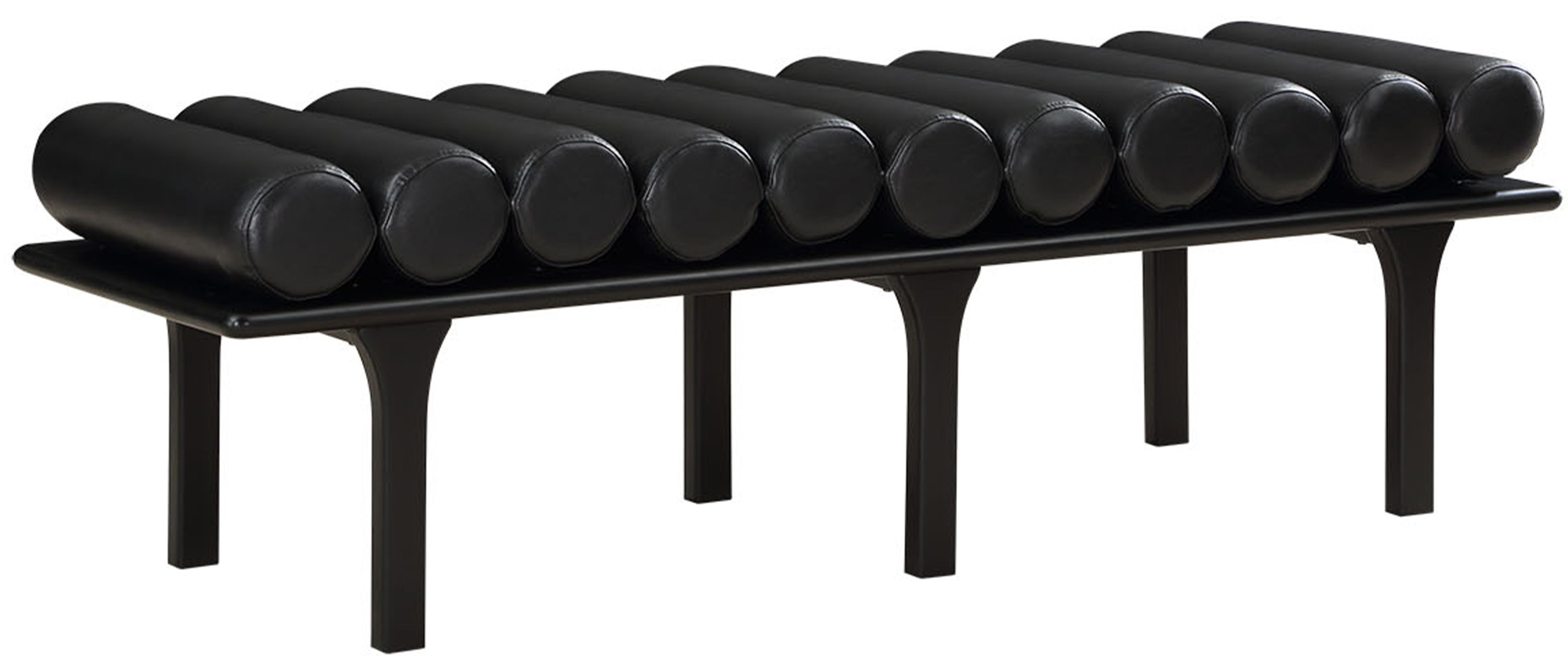 Landon - Bench With Black Base - Black