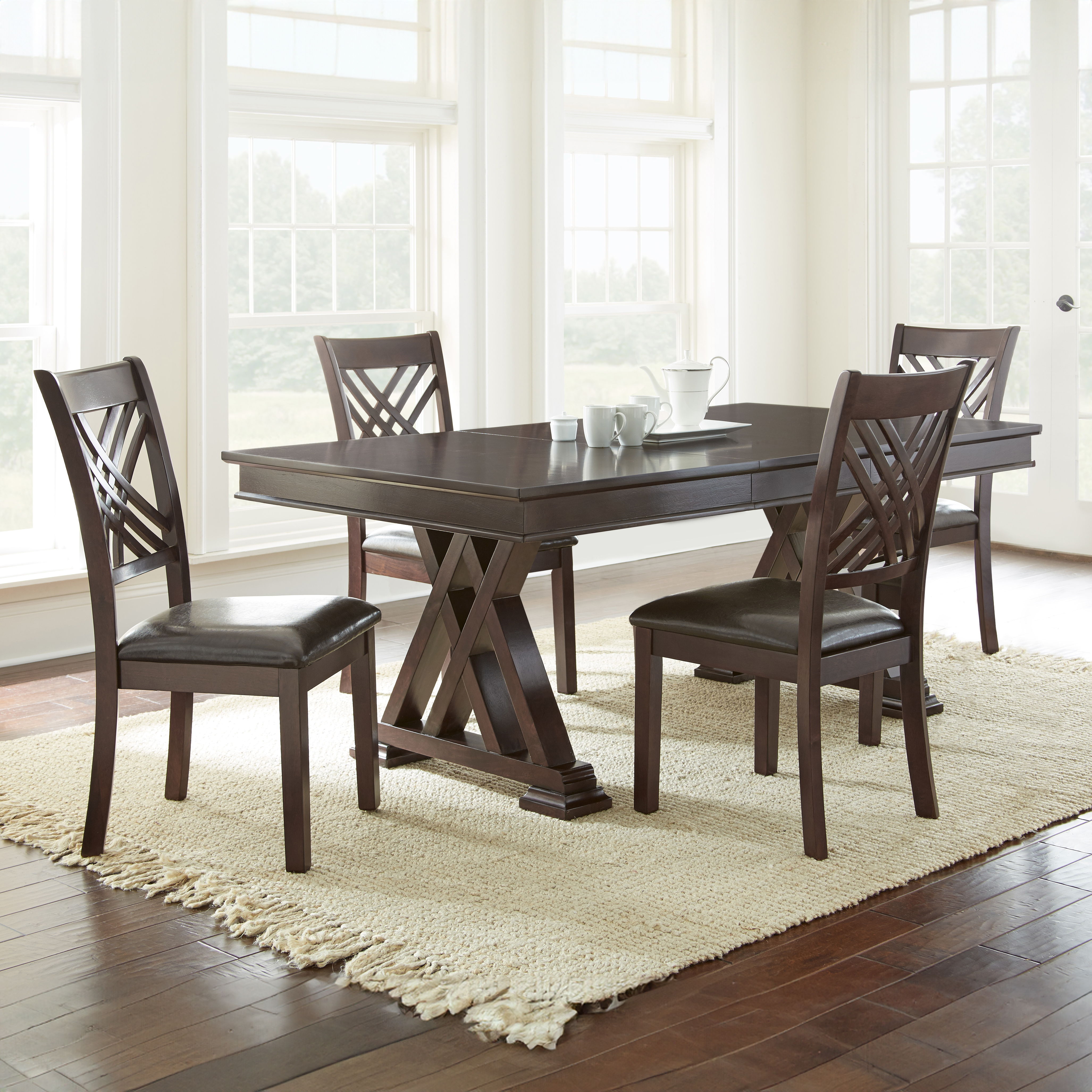 Adrian - 5 Piece Dining Set - Dark Brown Image