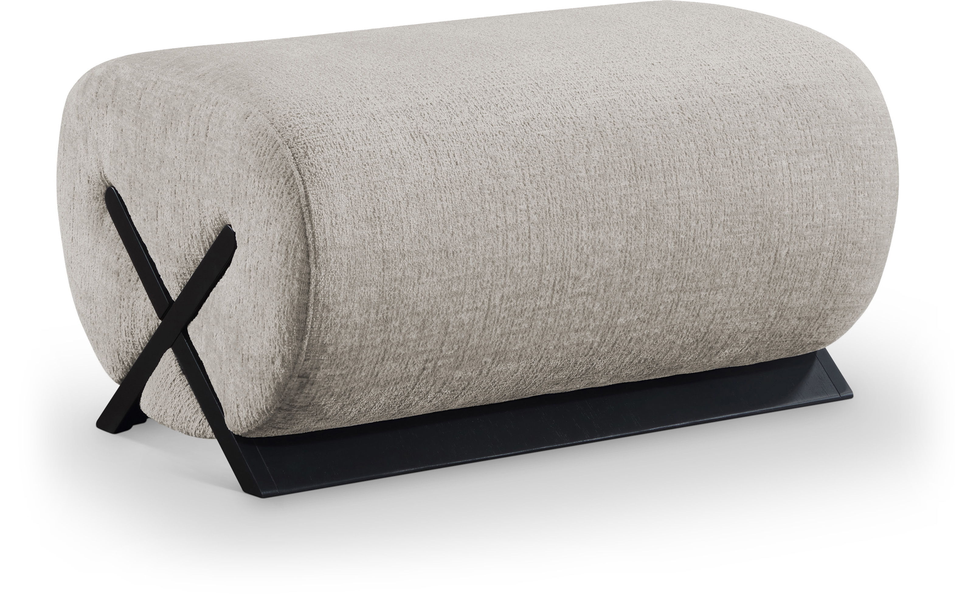 Akira - Fabric Upholstered Ottoman - Gray