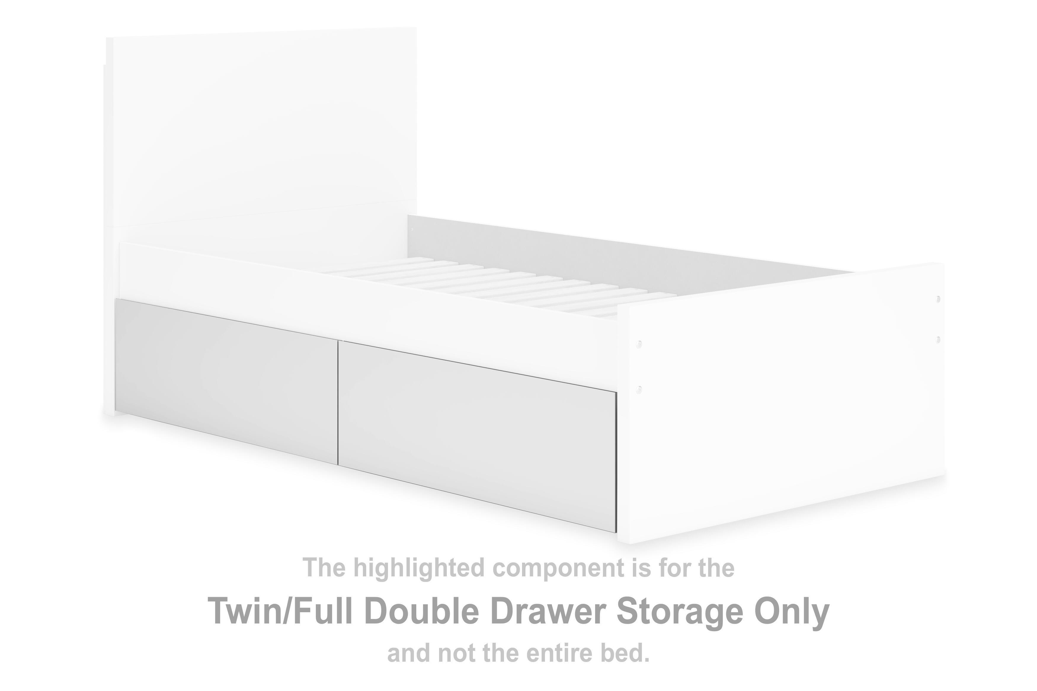 Onita – Twin/Full Double Drawer Storage – White