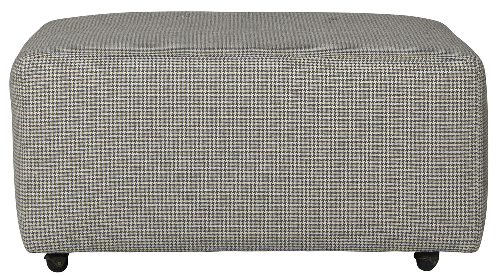 Searsport - Castered Cocktail Ottoman - Charcoal / Dark Gray